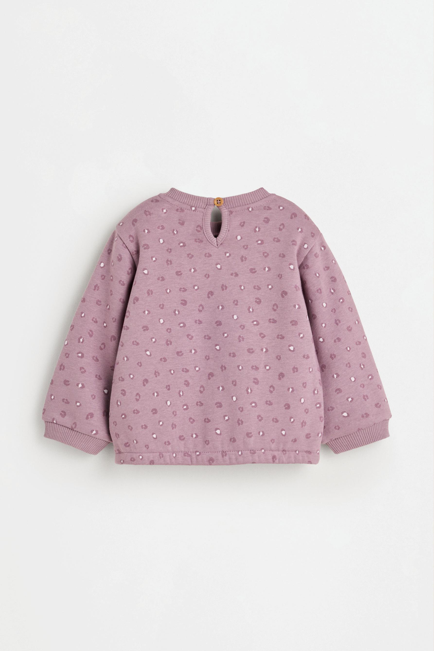 Printed plush sweatshirt and trousers set — MAUVE
