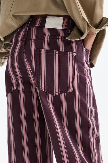 Striped wide-leg jeans — ECRU/WHITE 3