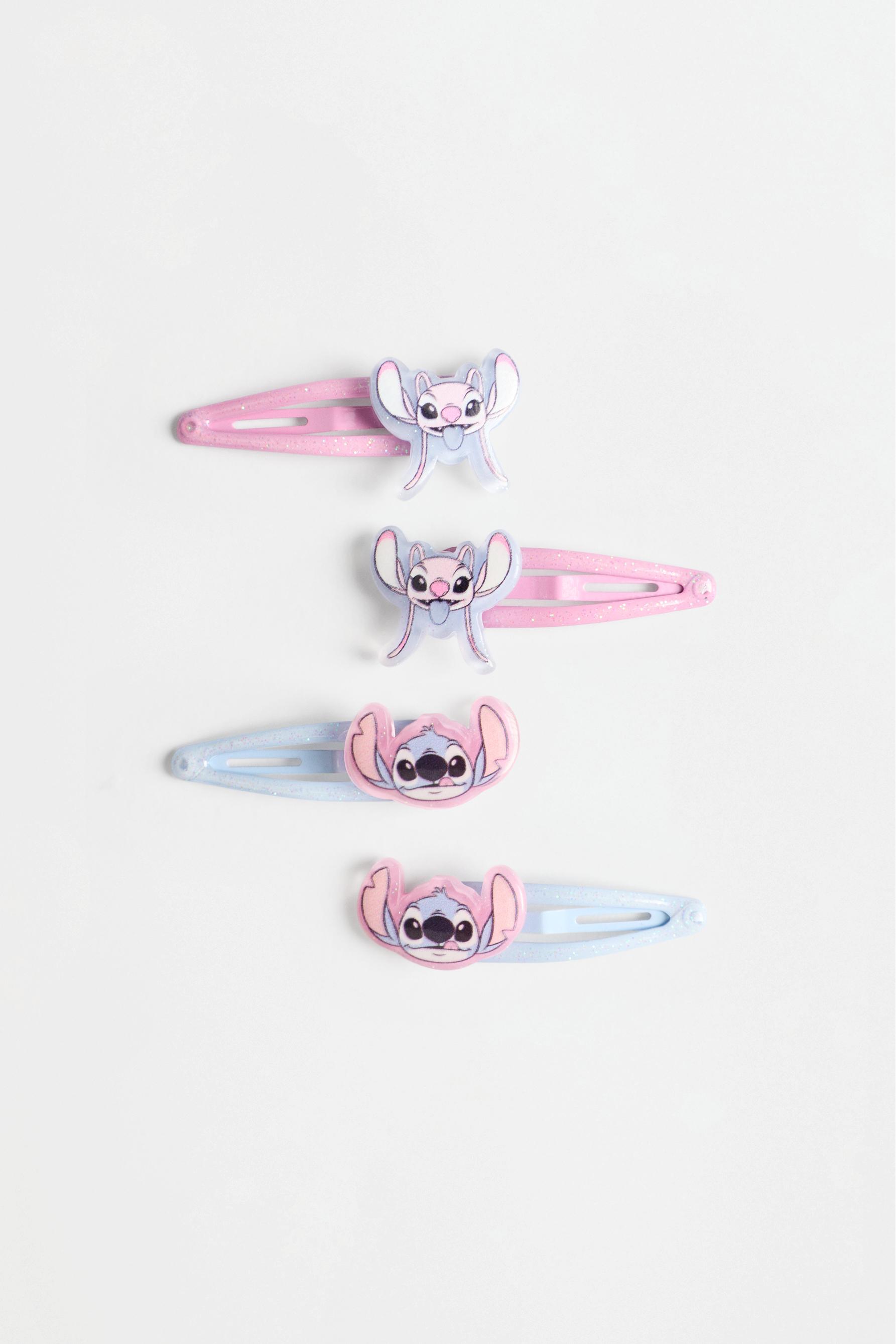 Stitch & Angel ©Disney scrunchie and clips (5-piece set) — BLUE