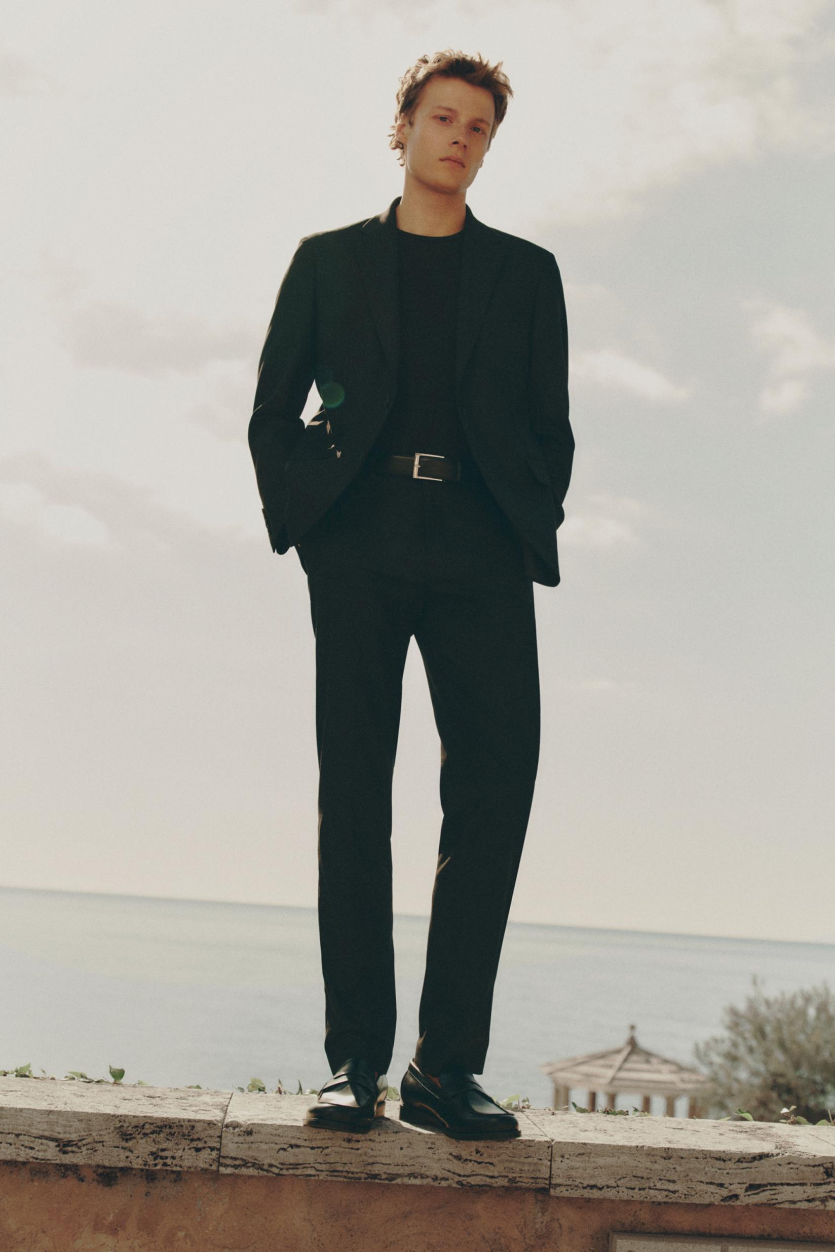 Slim fit suit trousers — NAVY
