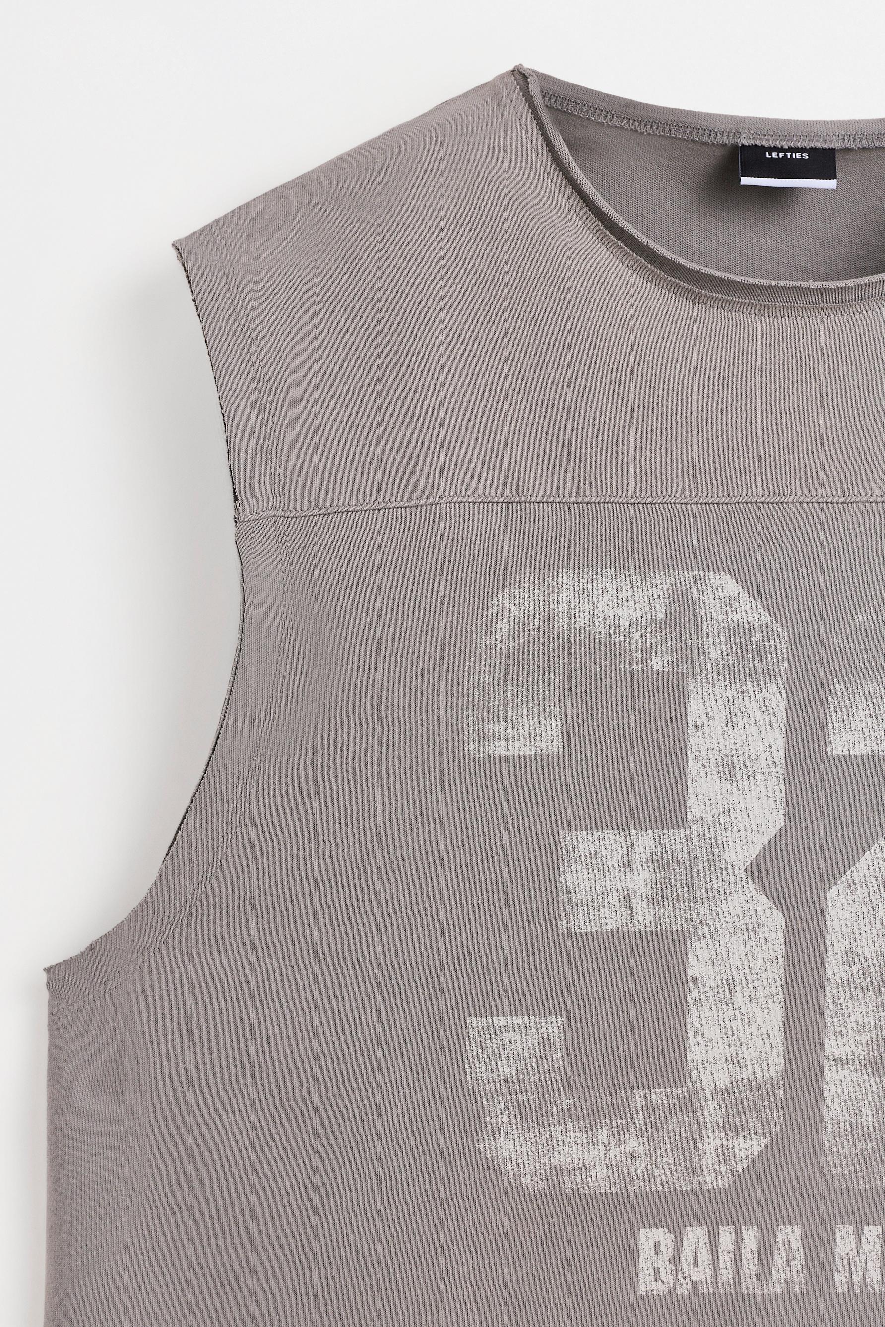 Faded effect printed sleeveless T-shirt — ASH