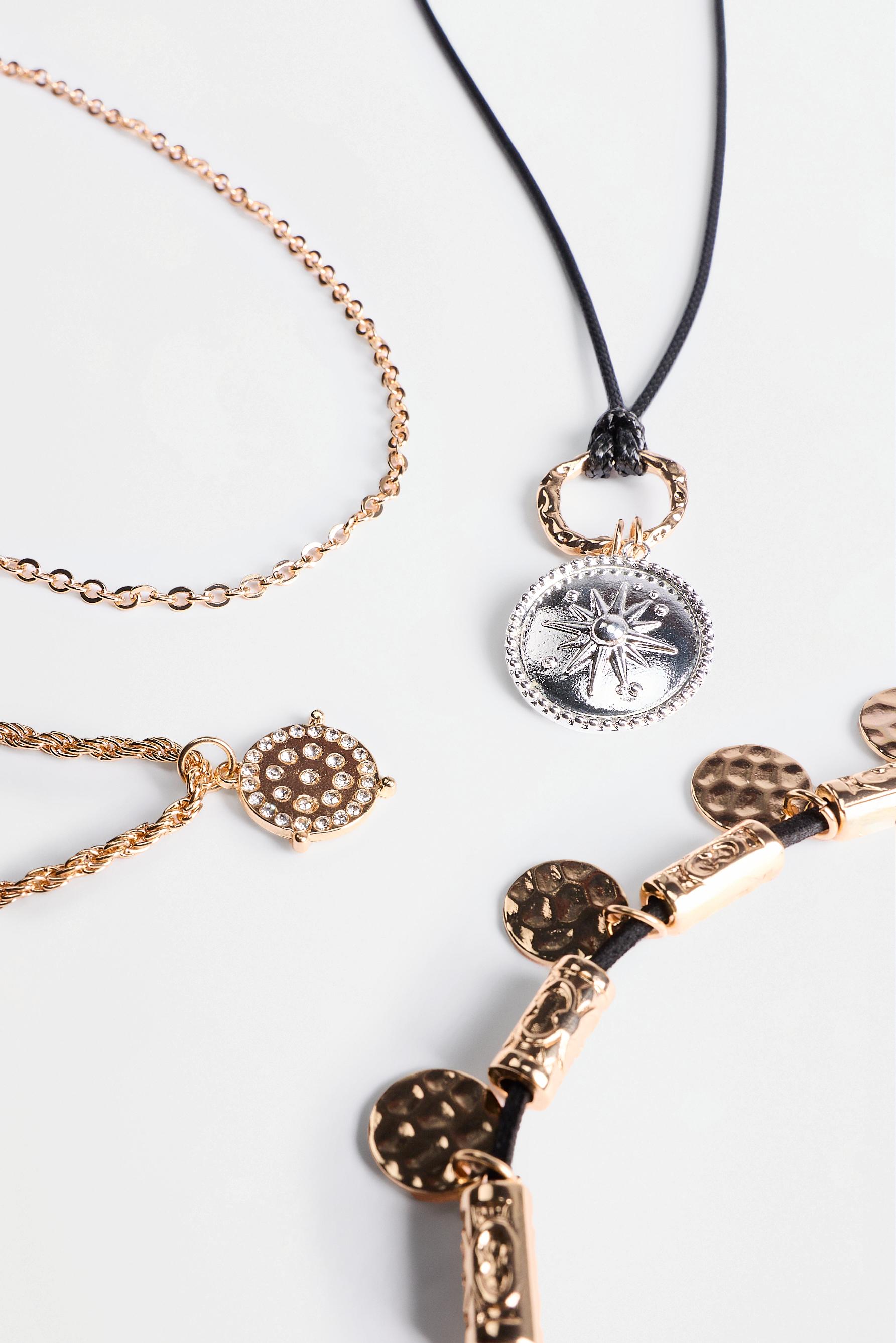 Assorted necklaces (4-pack) — GOLD - SILVER