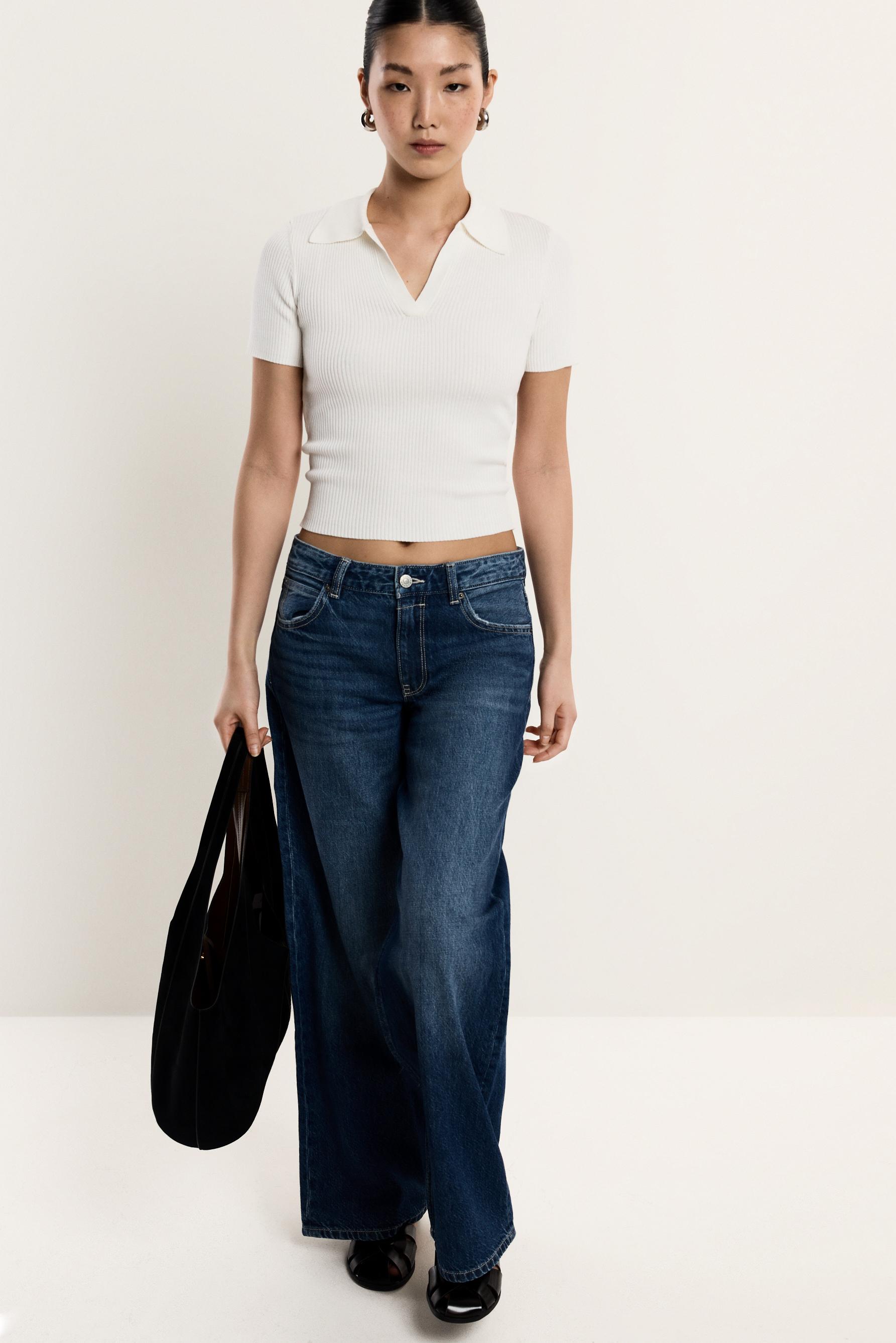 Jeans wide leg low waist