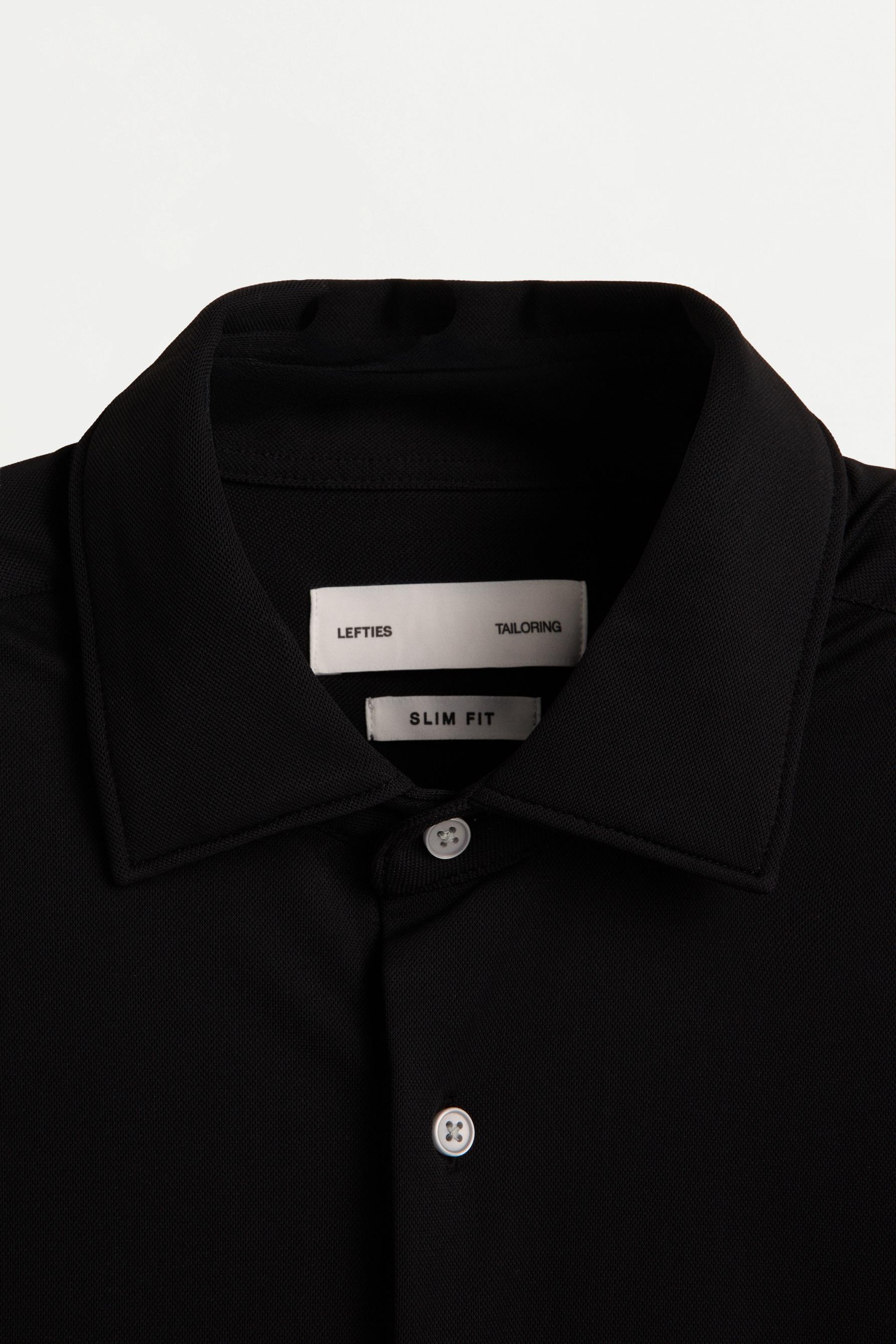 Slim fit tailored shirt — BLACK