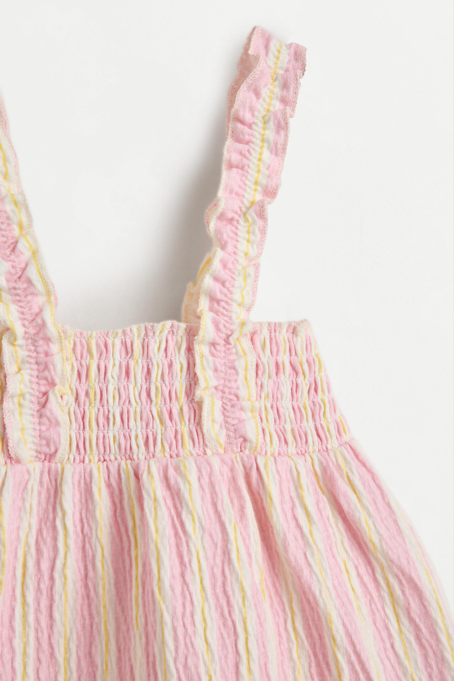Gingham crepe top and shorts co-ord — PINK