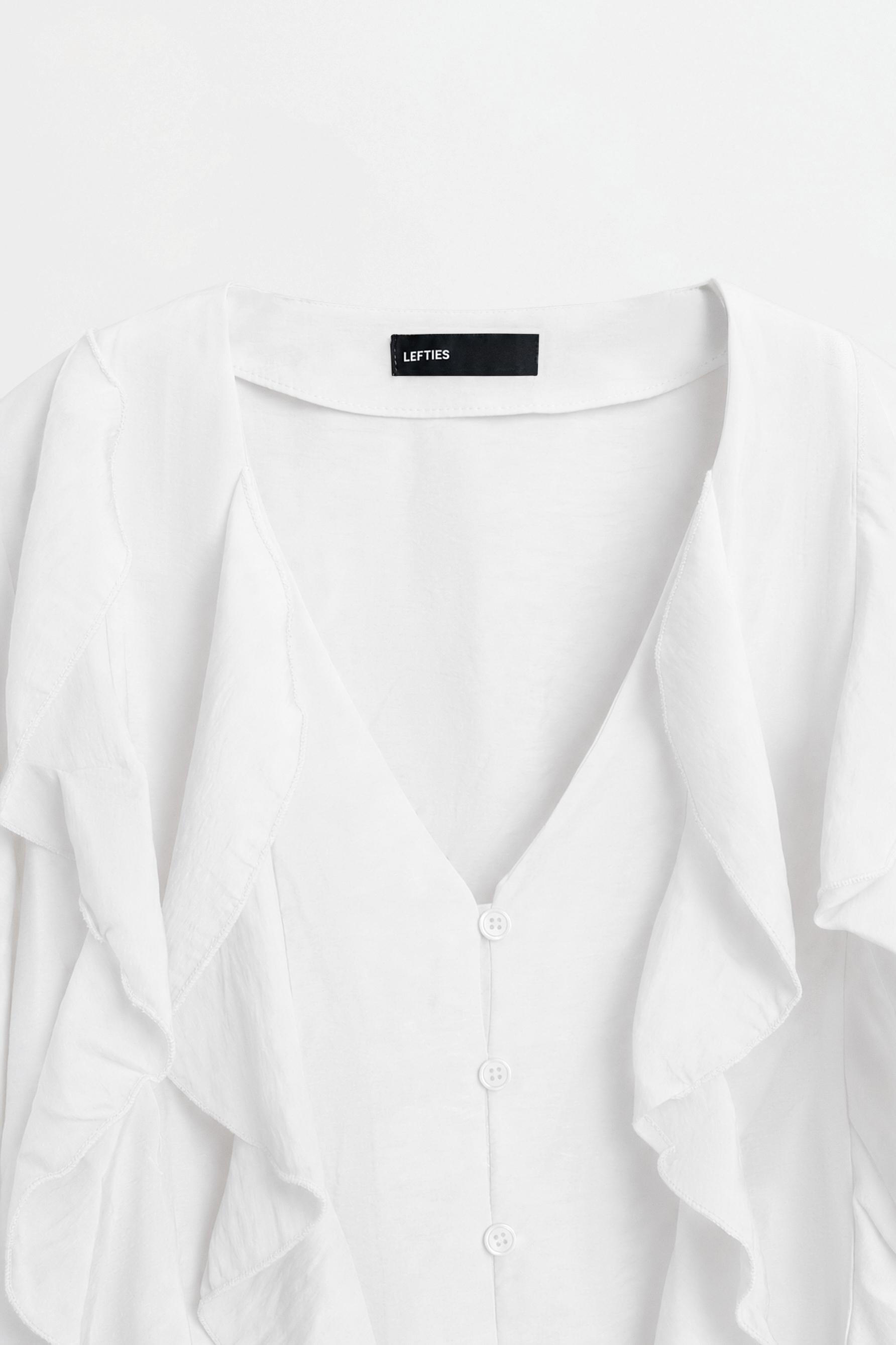 Ruffled Shirt — WHITE