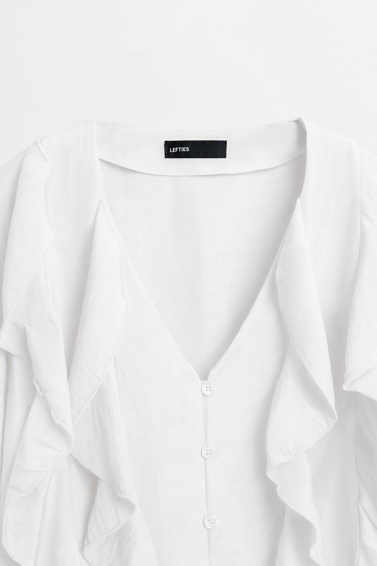 Ruffled Shirt — WHITE
