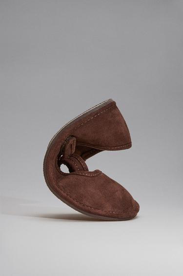 Barefoot Mary Jane ballet flats — BROWN 5