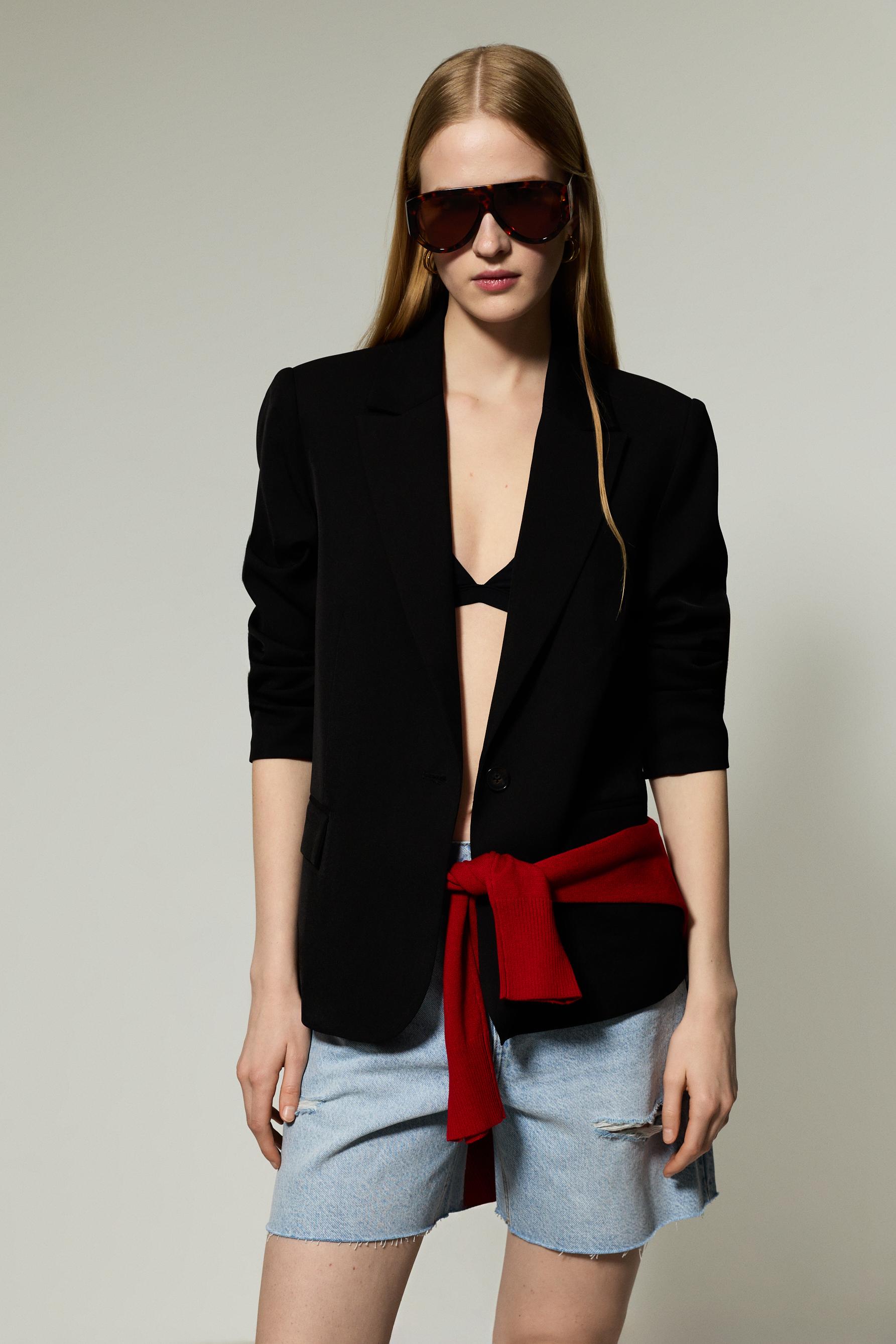 Basic blazer — BLACK