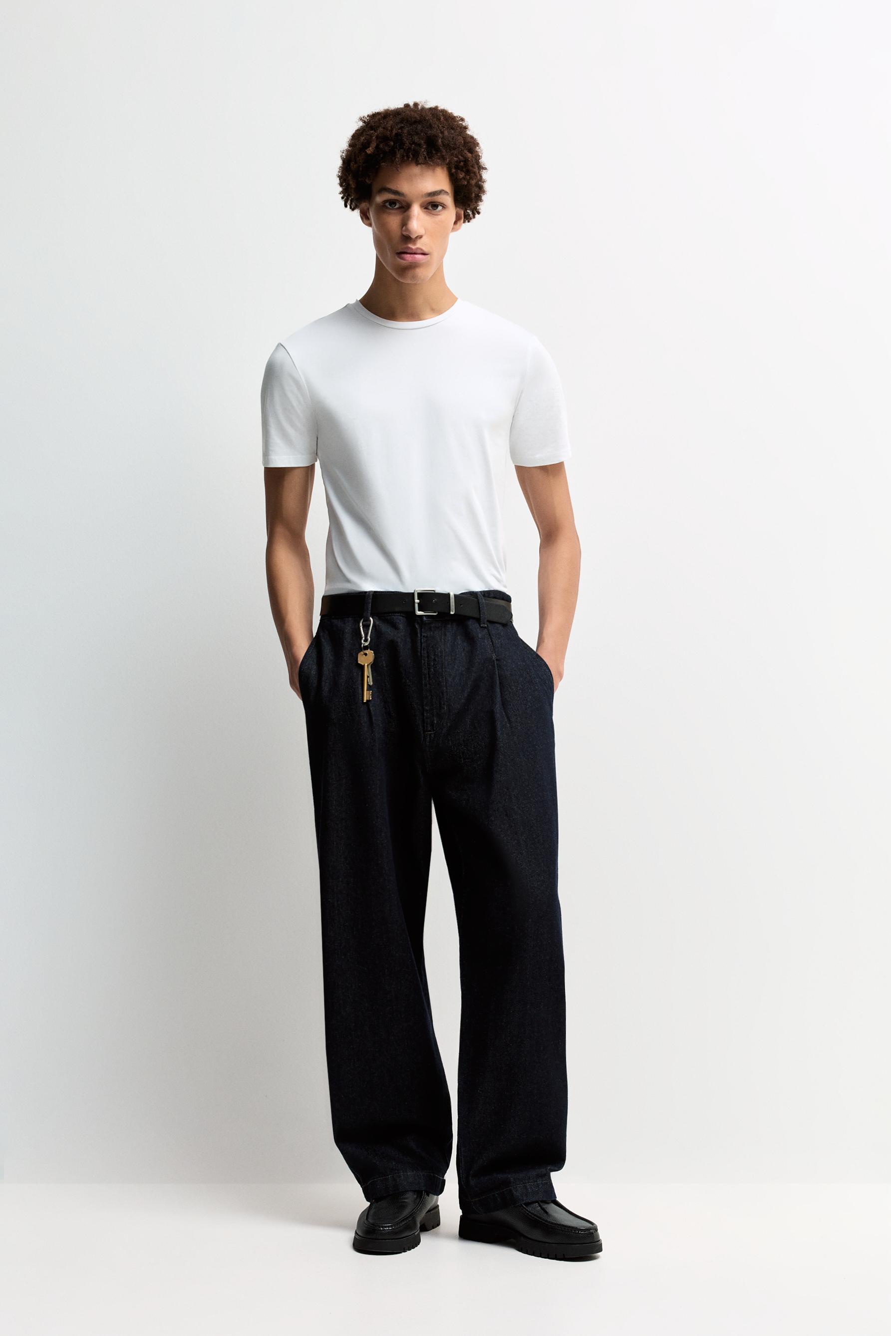 Soft slim fit T-shirt — WHITE