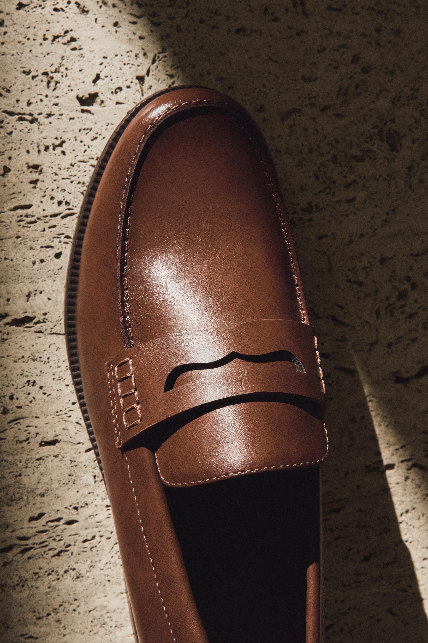 Tailored Penny Loafers — BROWN