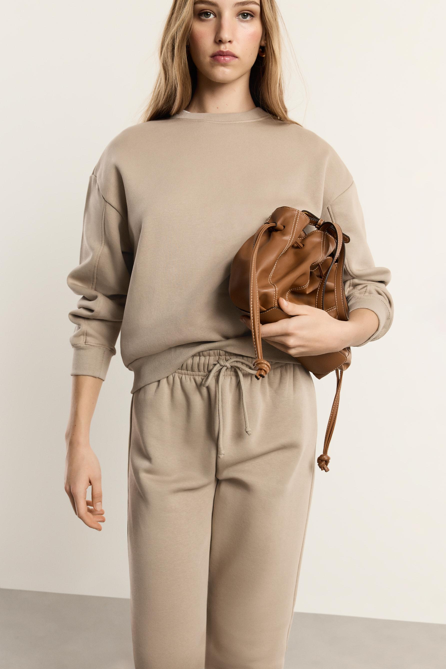 Gathered shoulder bag — CAMEL