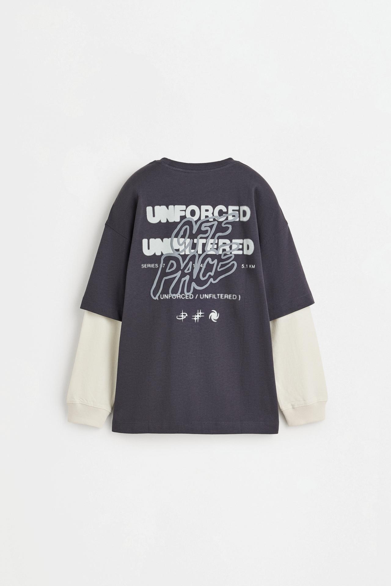 Printed double-sleeve T-shirt — LEAD
