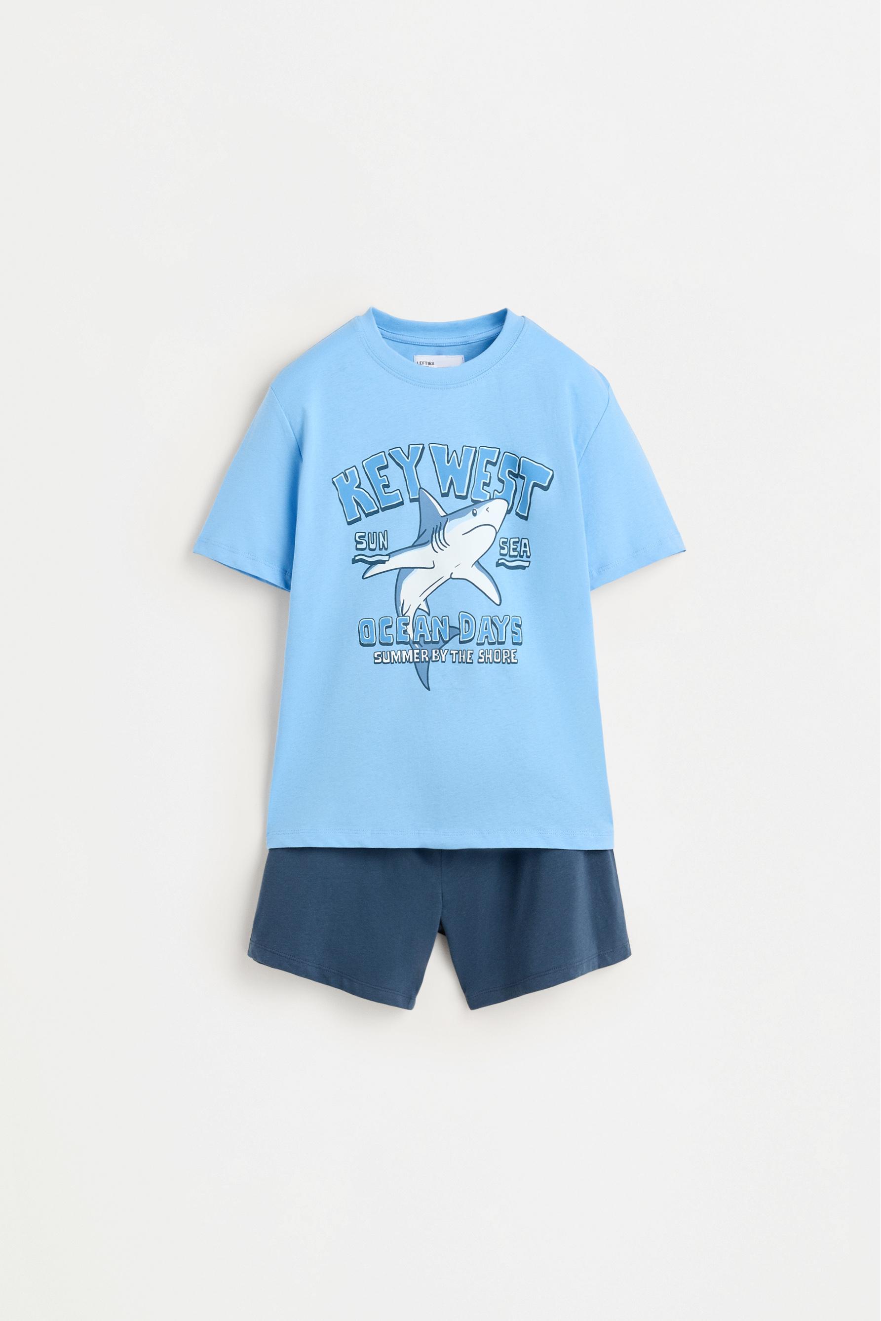 Short printed pyjamas — PALE BLUE
