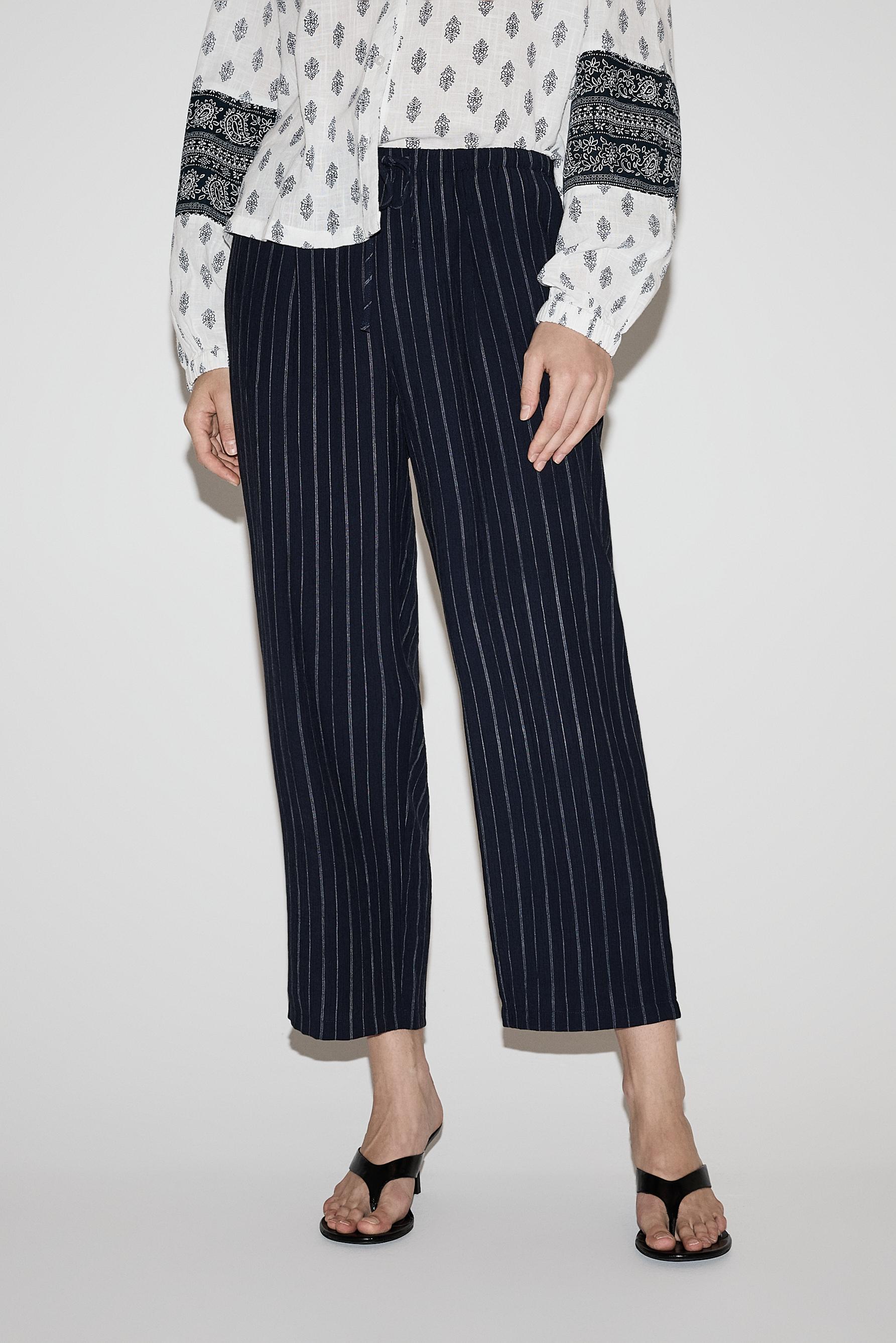 Textured jogging trousers — DARK NAVY