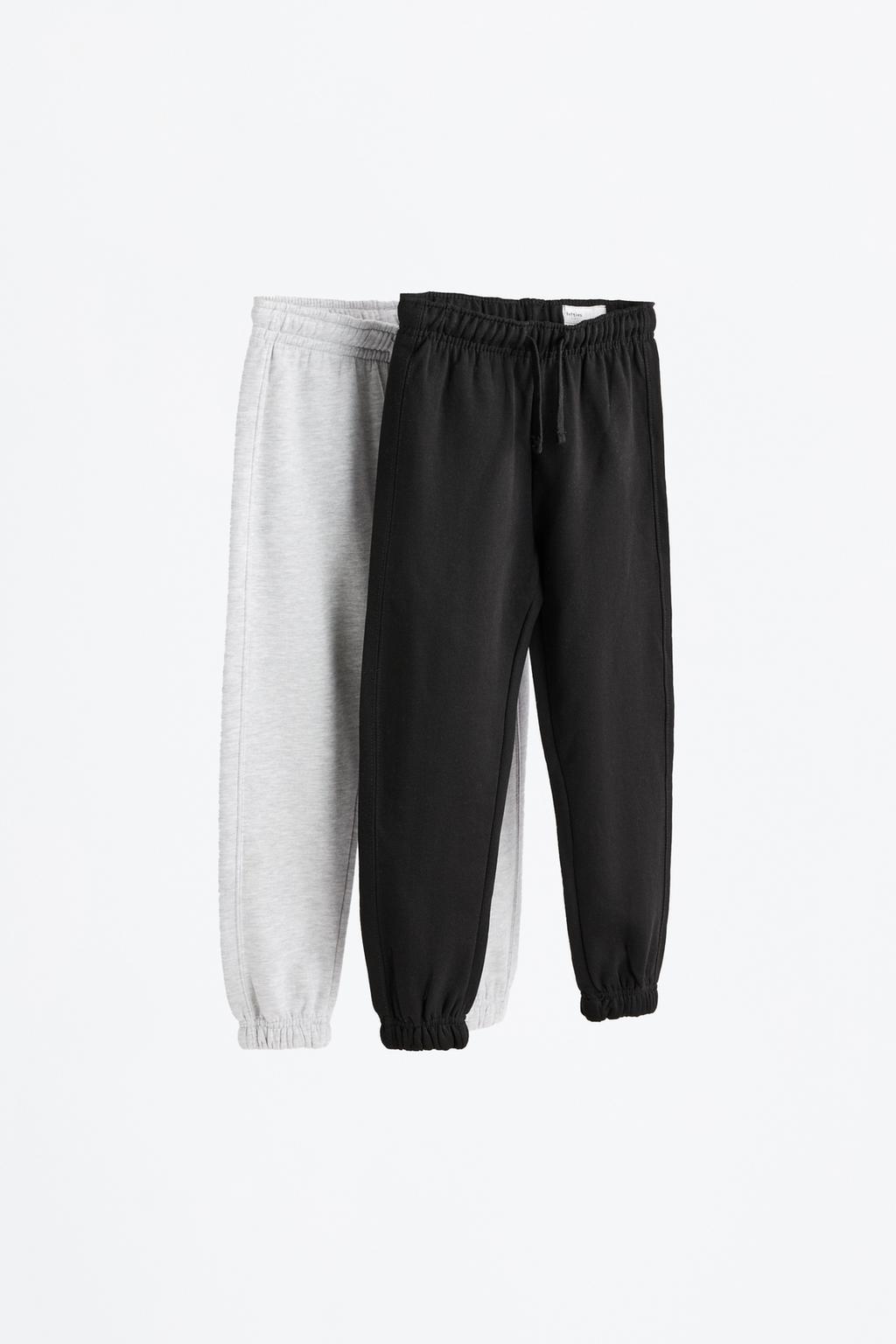 Pack of 2 plain plush trousers