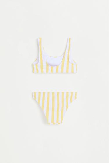 Striped print bikini — YELLOW 2
