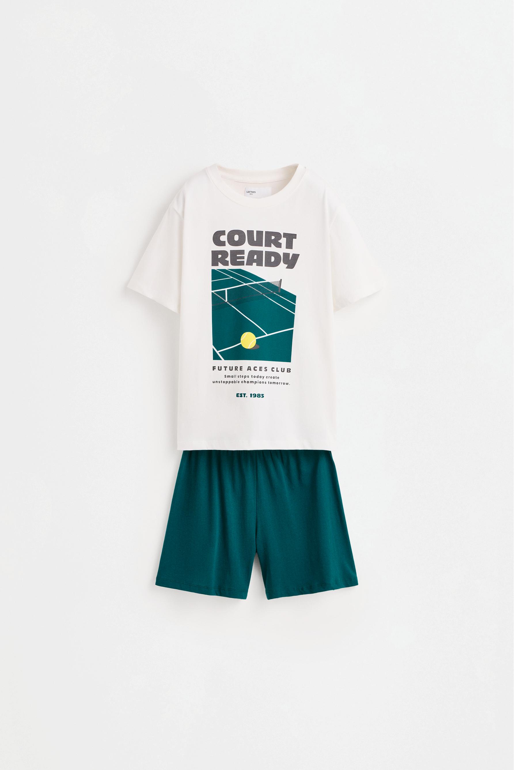 Short printed pyjamas — PALE MINT GREEN
