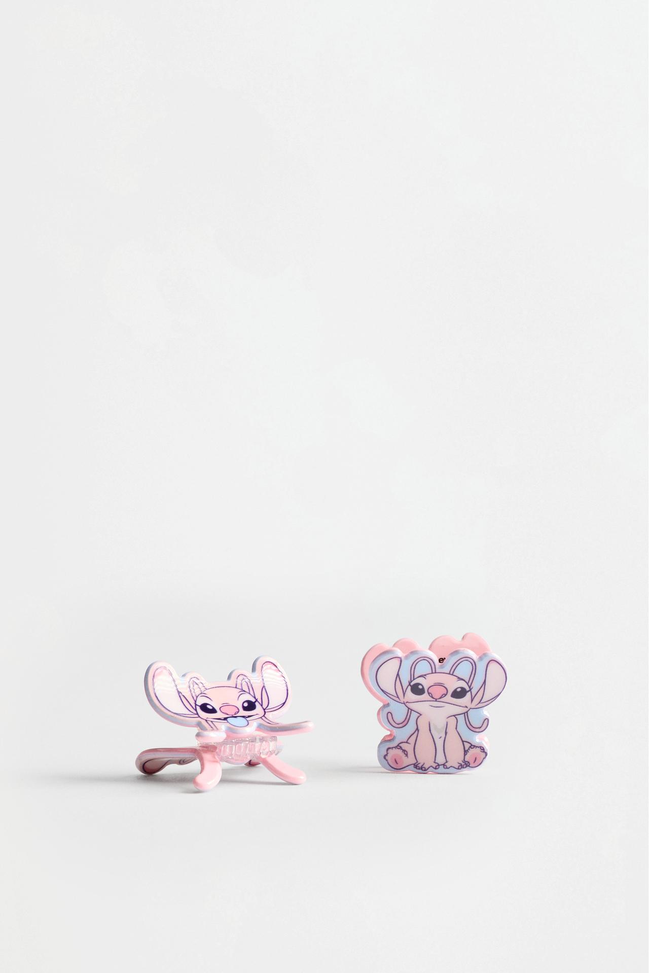 Angel ©Disney hair elastics and clips (10-piece set) — PASTEL PINK