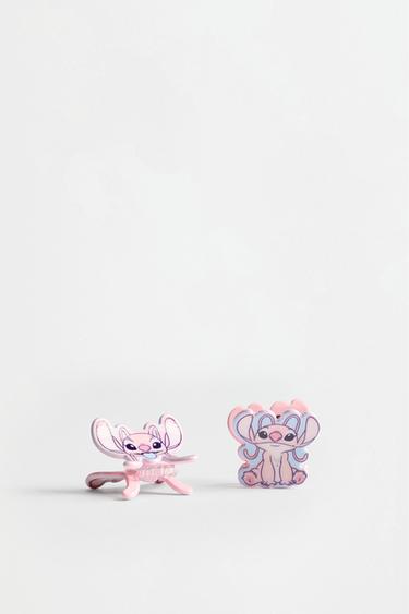 Angel ©Disney hair elastics and clips (10-piece set) — PASTEL PINK 2