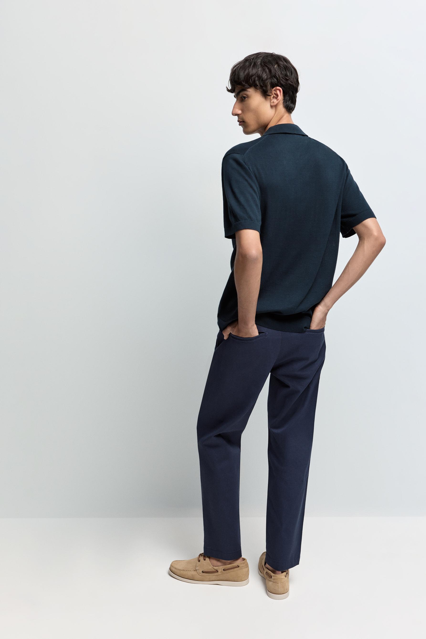 Slim fit chino trousers — NAVY