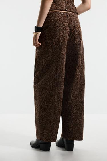 Animal print barrel jeans — CHEETAH 4
