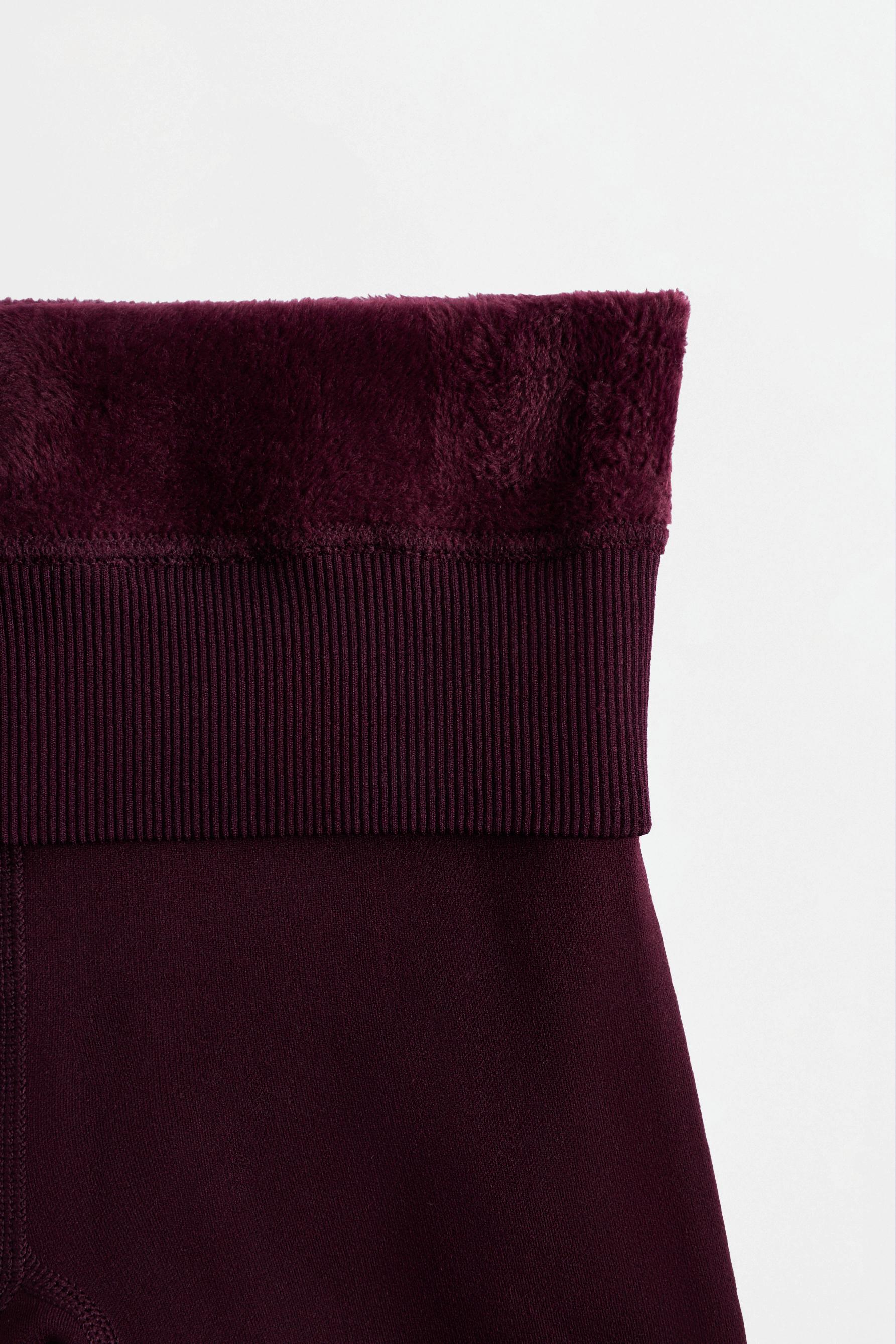 200 denier thermal leggings — BURGUNDY