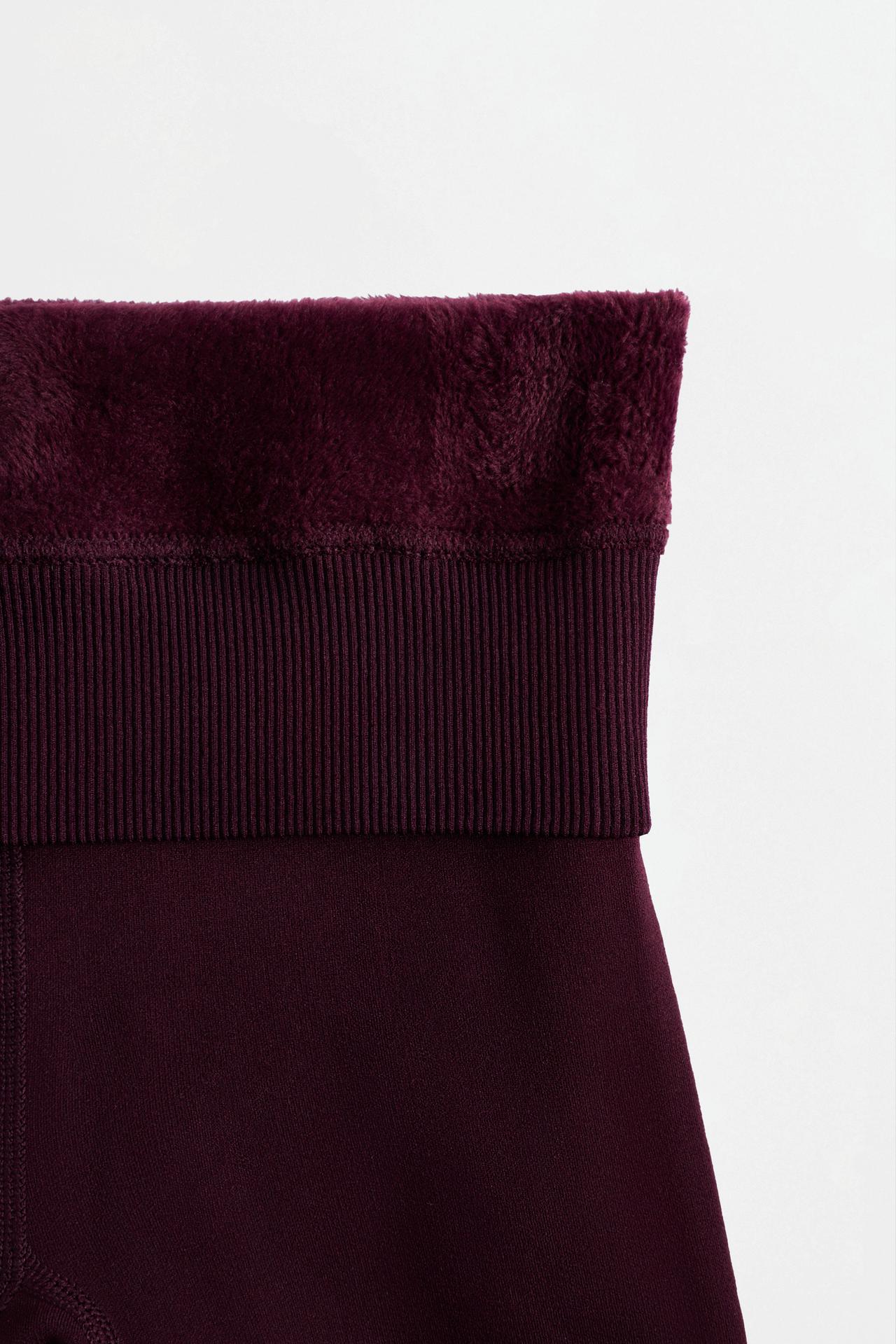 200 denier thermal leggings — BURGUNDY
