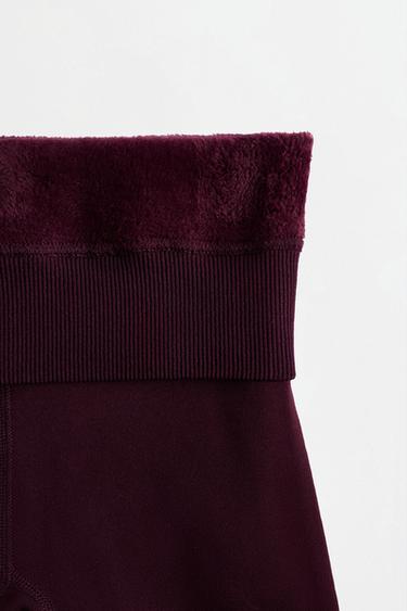 200 denier thermal leggings — BURGUNDY 9