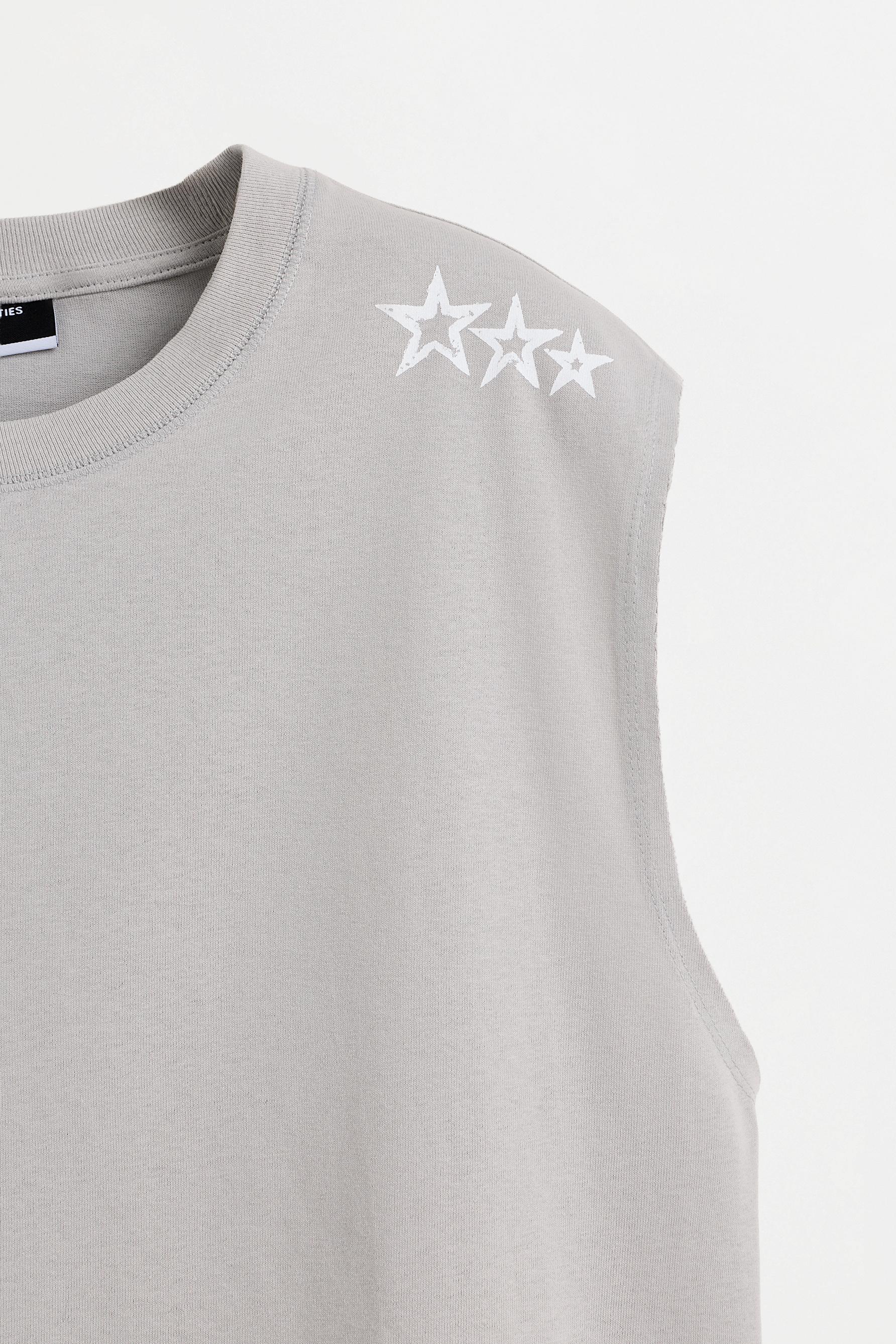 Faded-effect printed sleeveless T-shirt — ASH