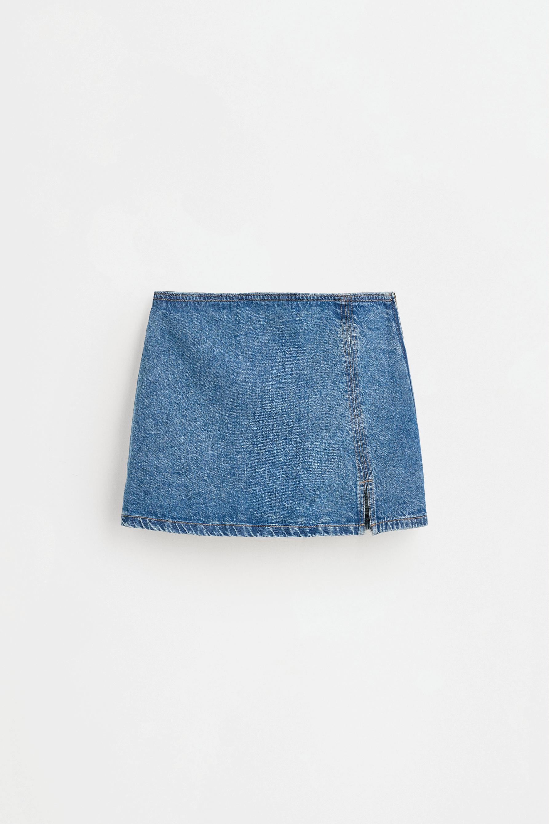 Denim skort — INDIGO