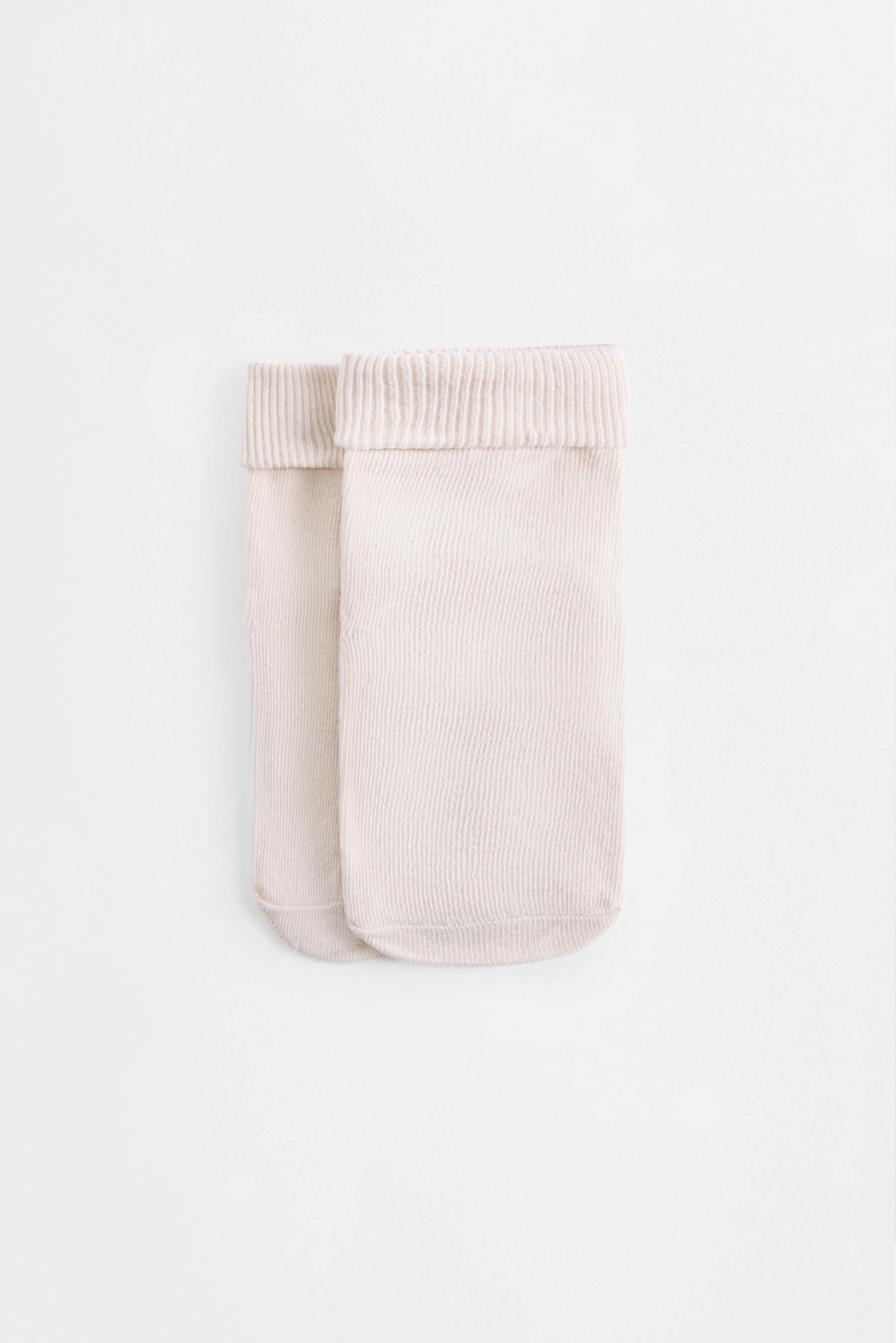 Long socks with fold-over cuff (5-pack) — GREY