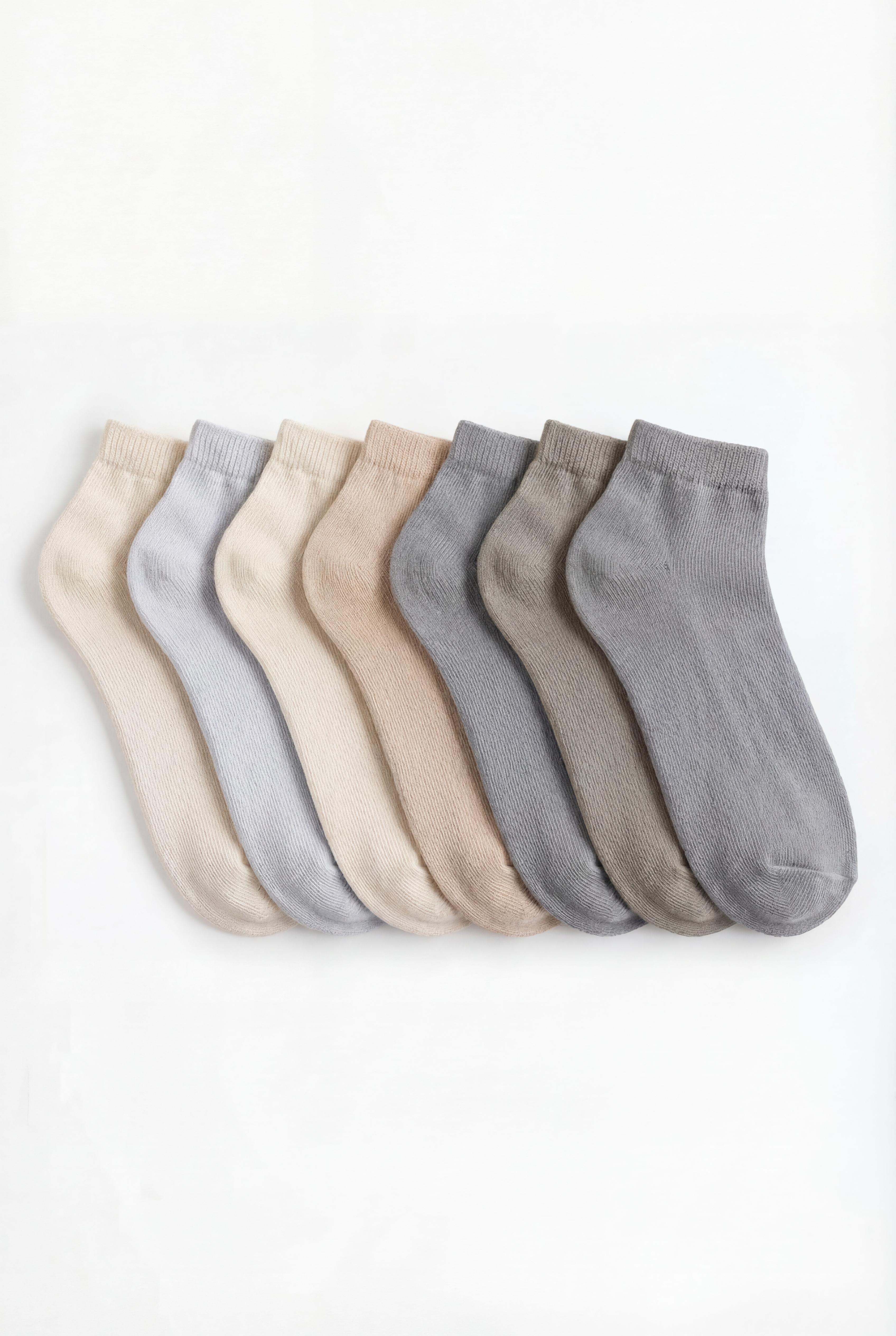 Basic short socks (7-pack) — SAND