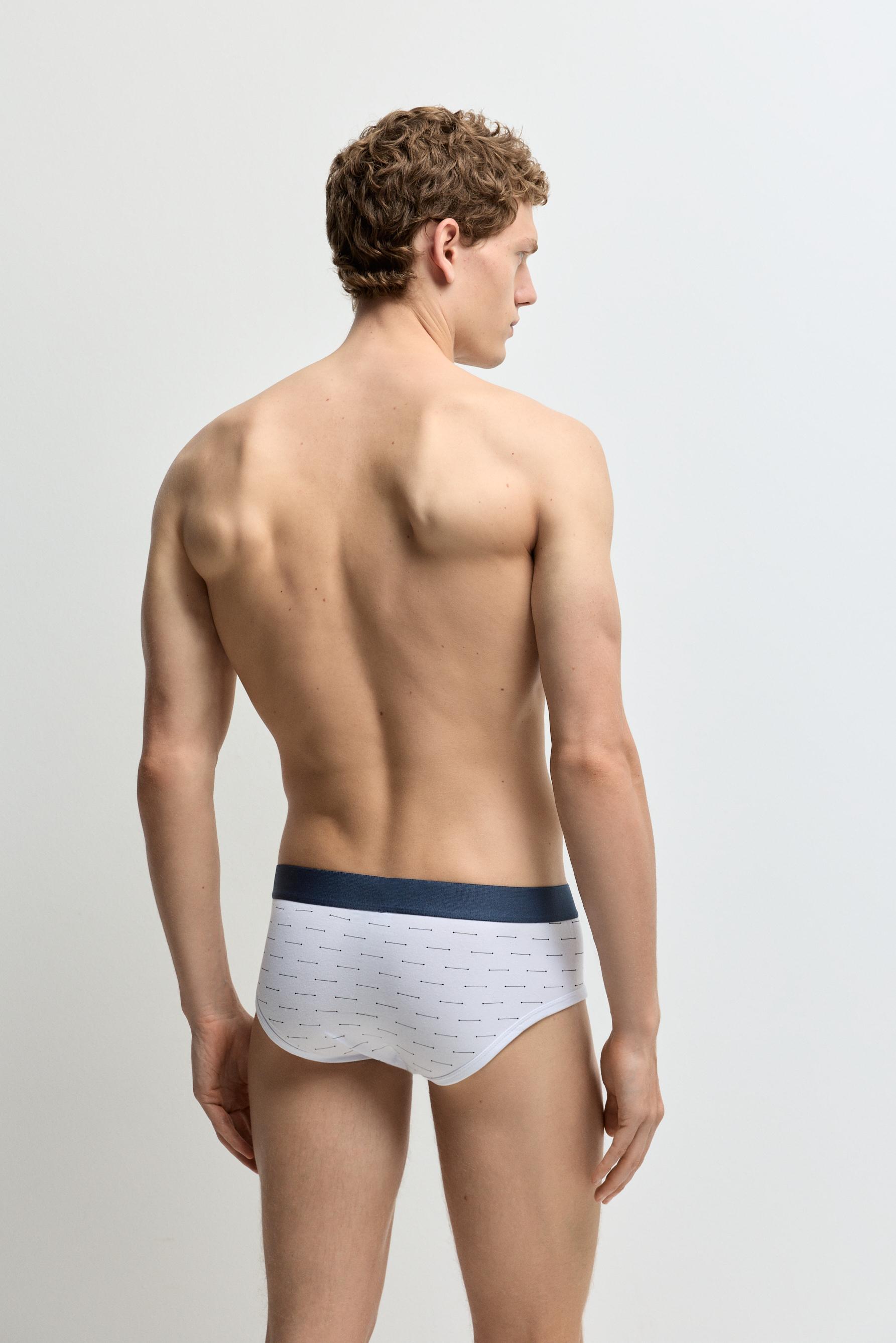 5-pack of contrast briefs — ECRU