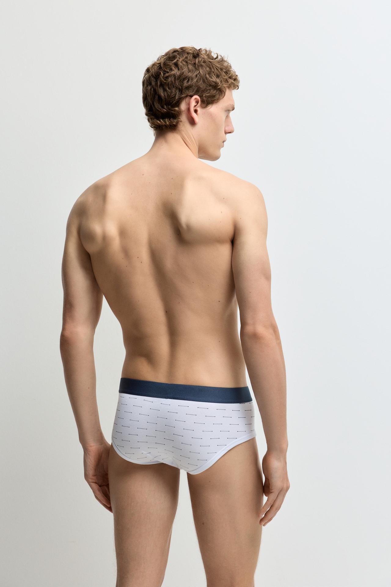 5-pack of contrast briefs — ECRU