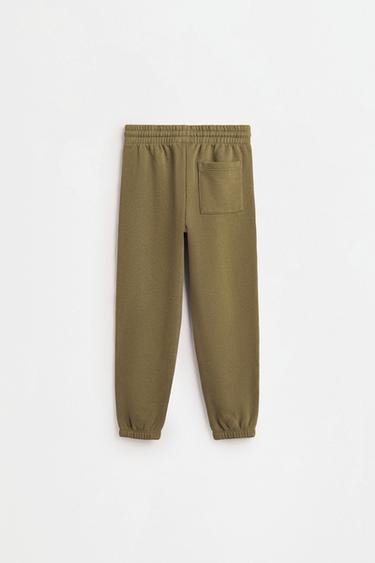 Solid plush trousers — DARK KHAKI 2