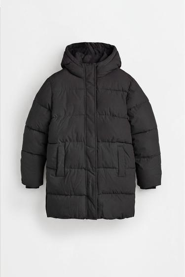 Quilted coat — BLACK 1