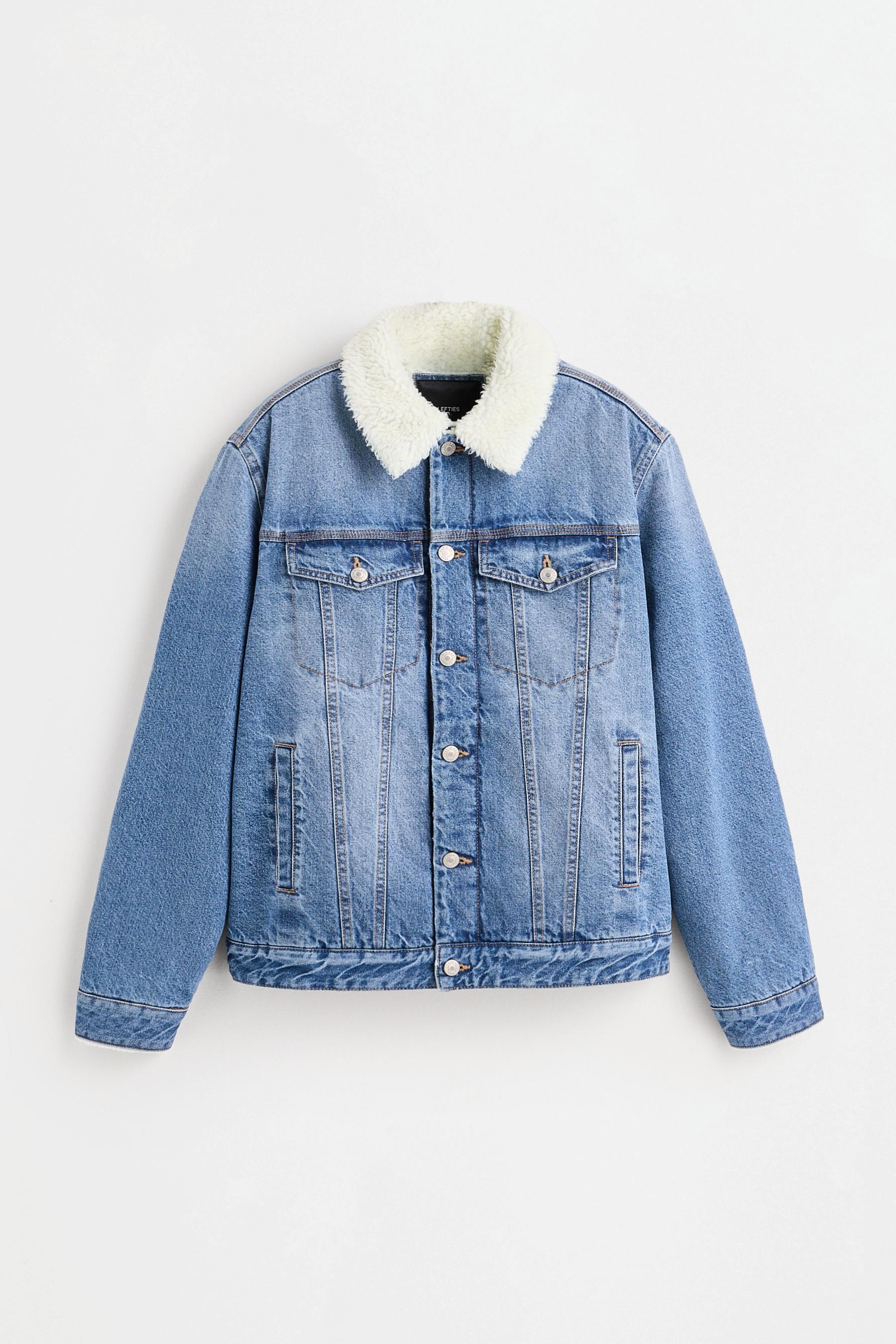 Shearling collar jacket — INDIGO