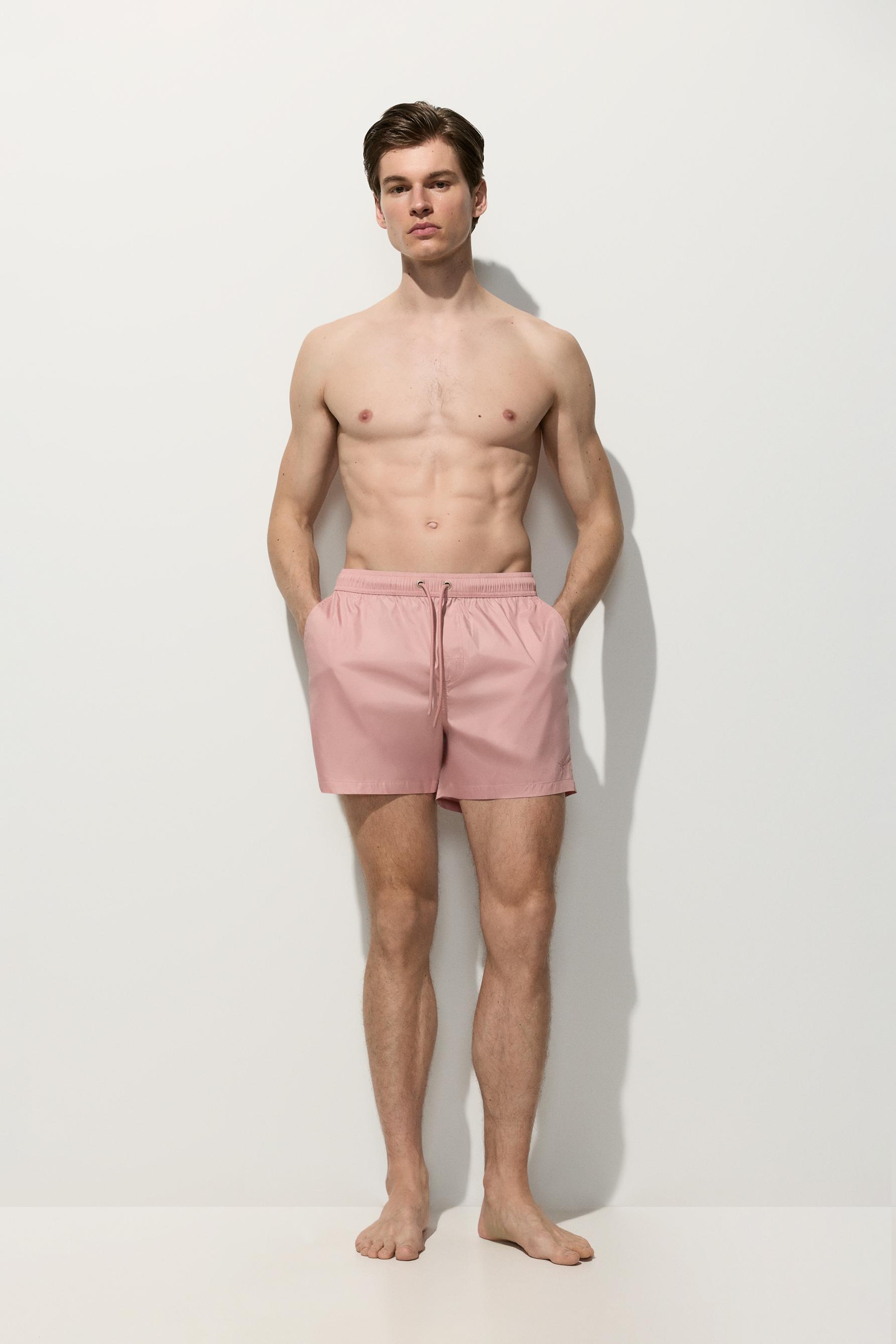 Basic regular fit swim shorts — DUSTY PINK