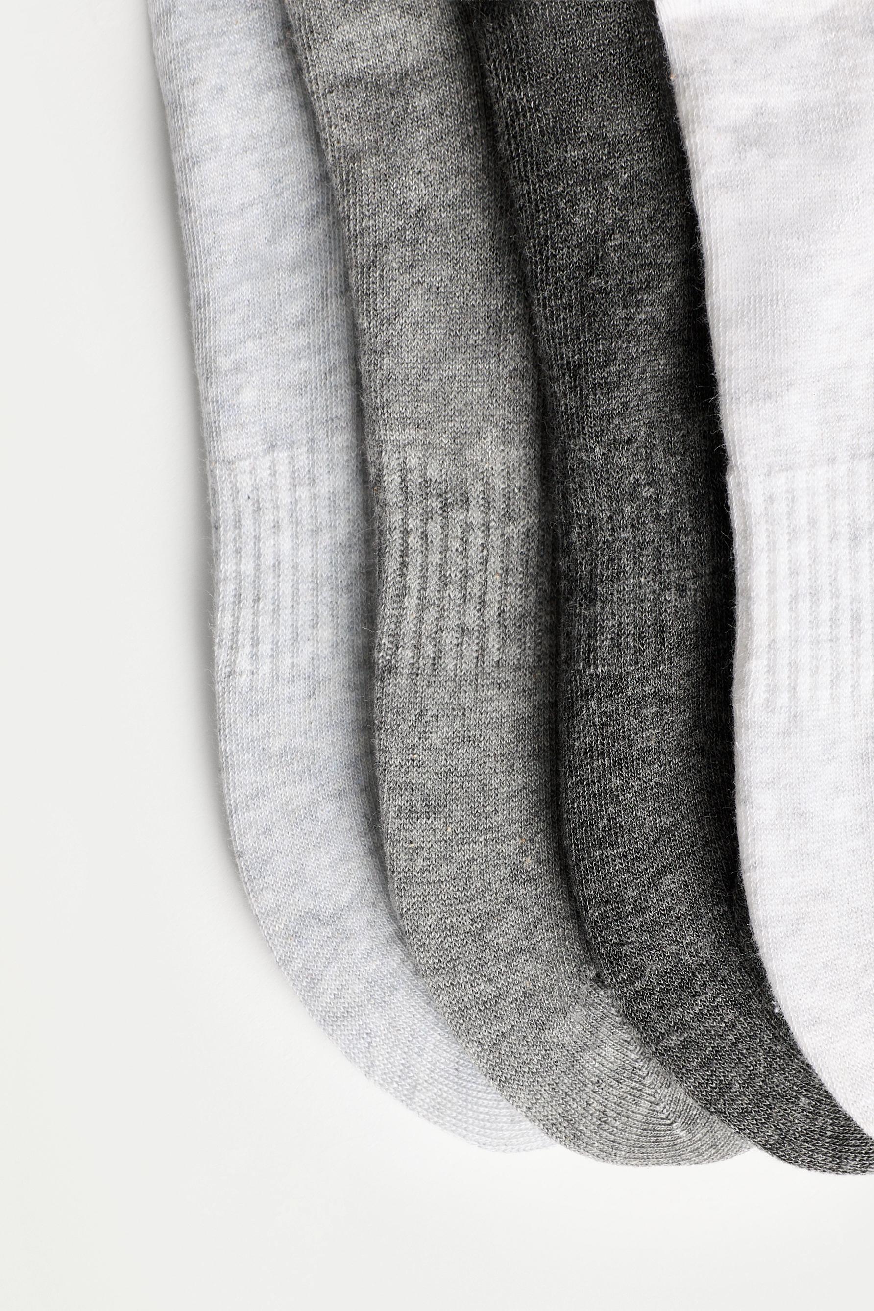 Basic No-Show Socks (4-Pack) — GREY