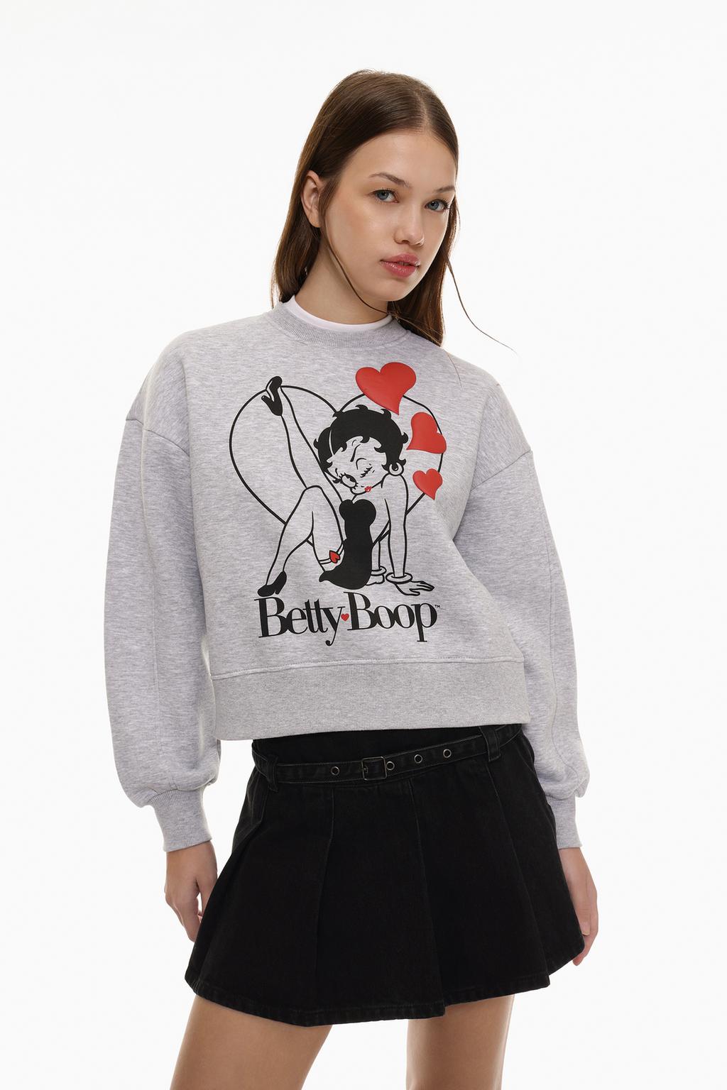 Sudadera cropped Betty Boop