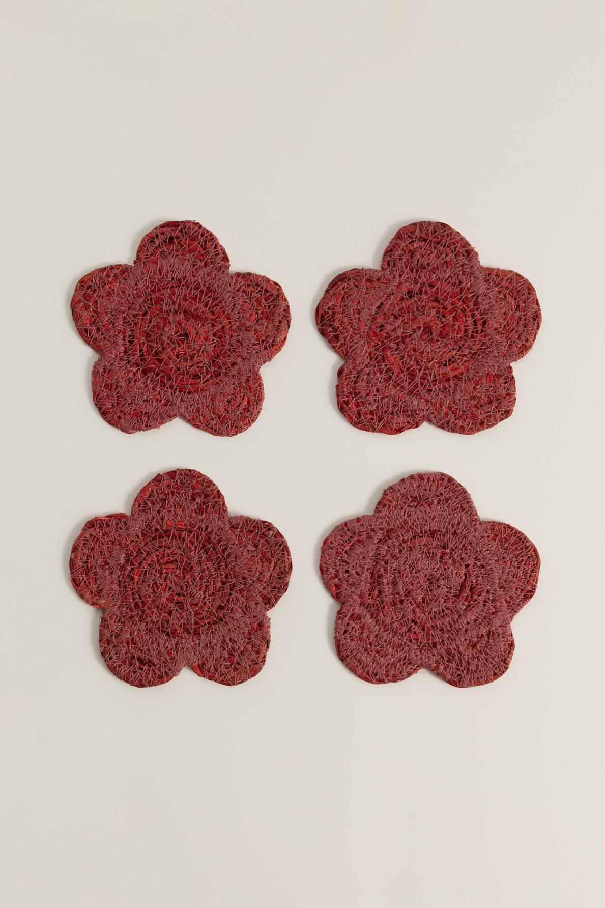 Pack 4 posavasos flor