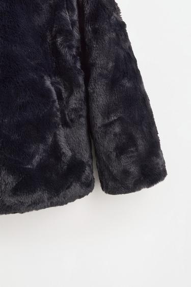 Faux fur coat — BLACK 4