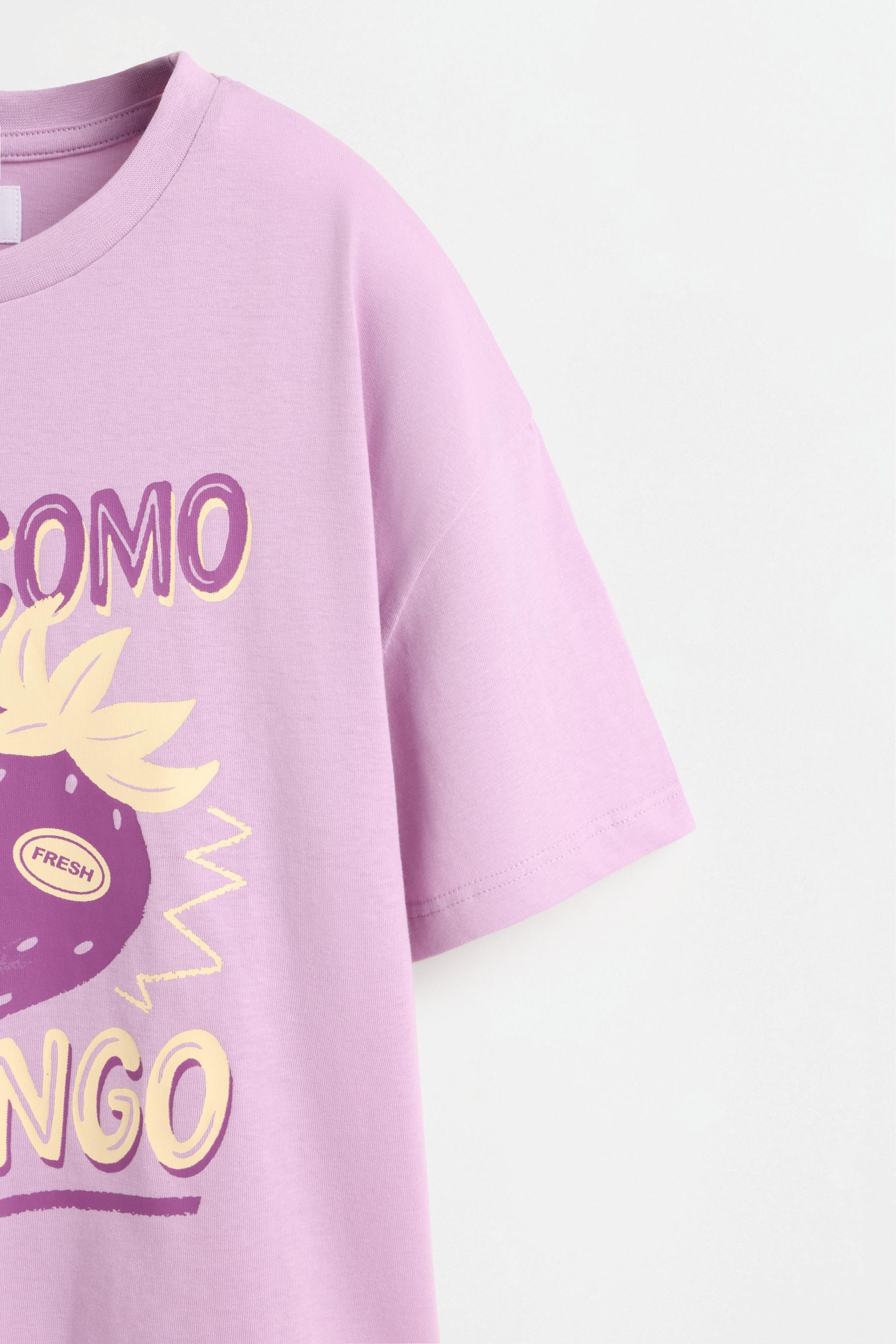 Printed T-shirt — MAUVE PINK