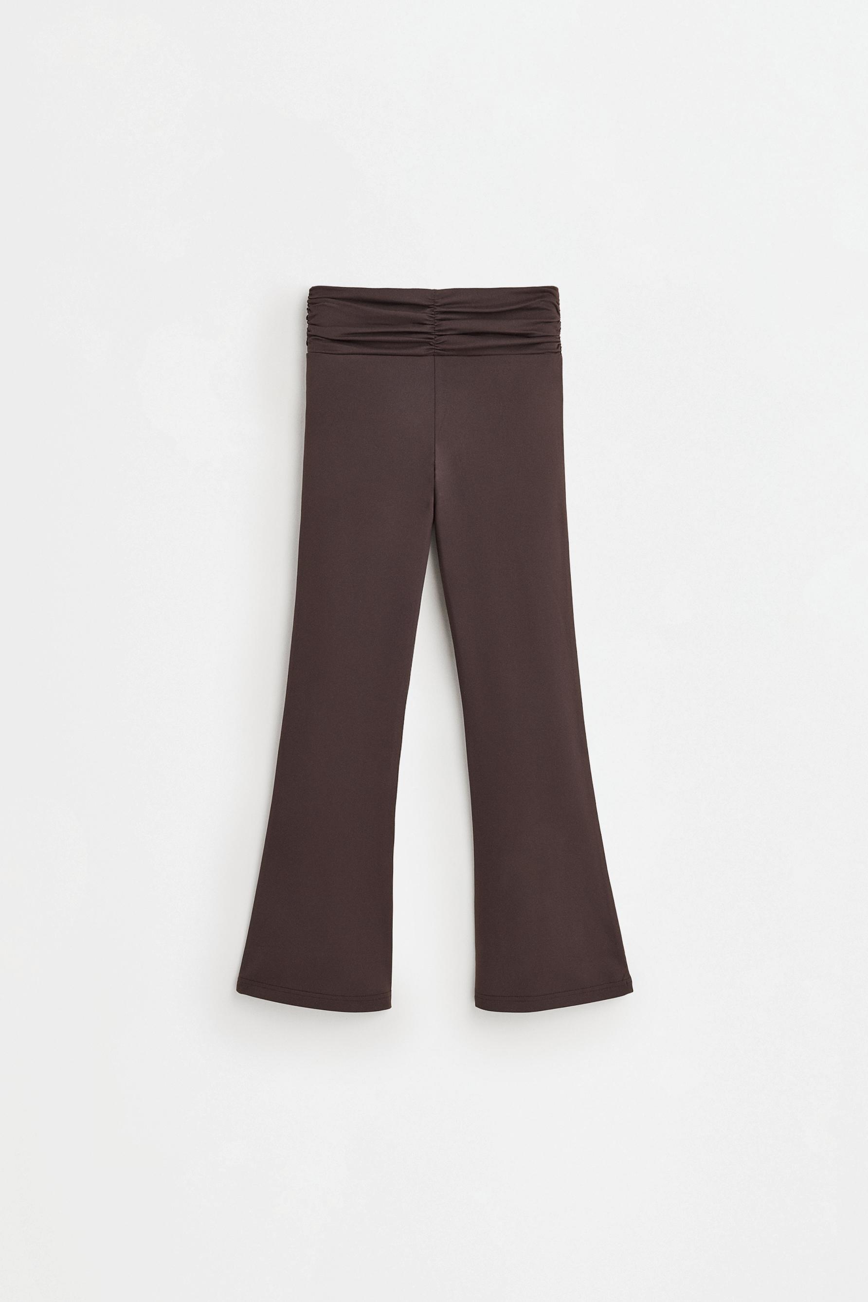 Sports bell-bottom leggings — CHOCOLATE