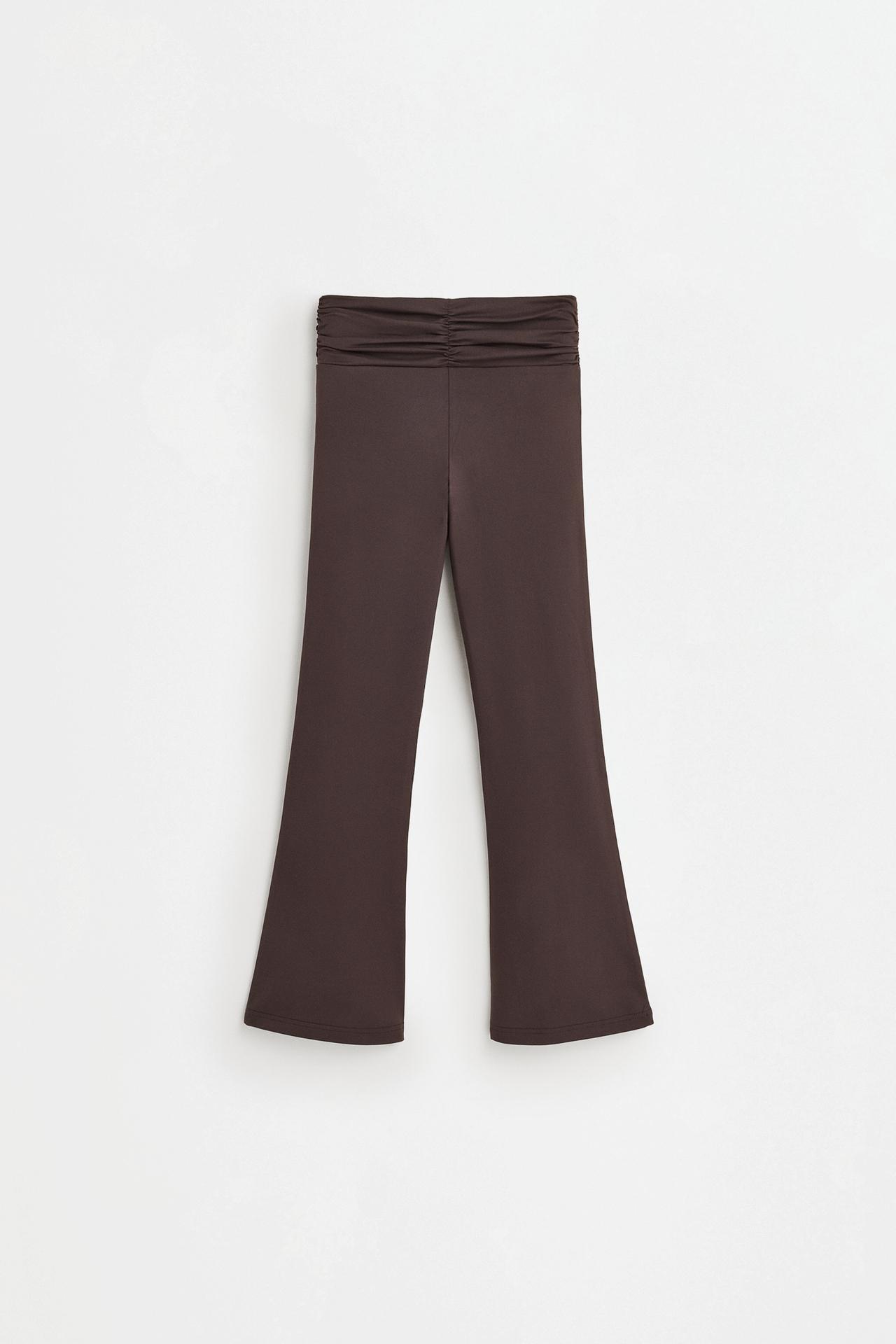 Sports bell-bottom leggings — CHOCOLATE