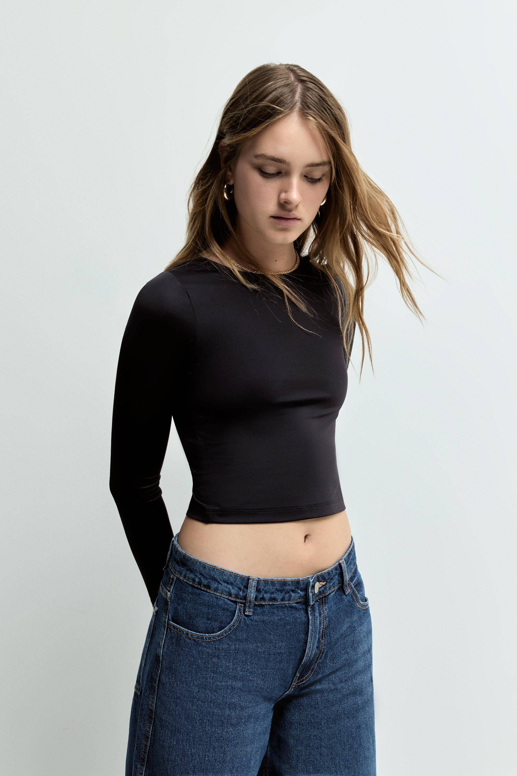 Top poliamida elástica espalda cut out