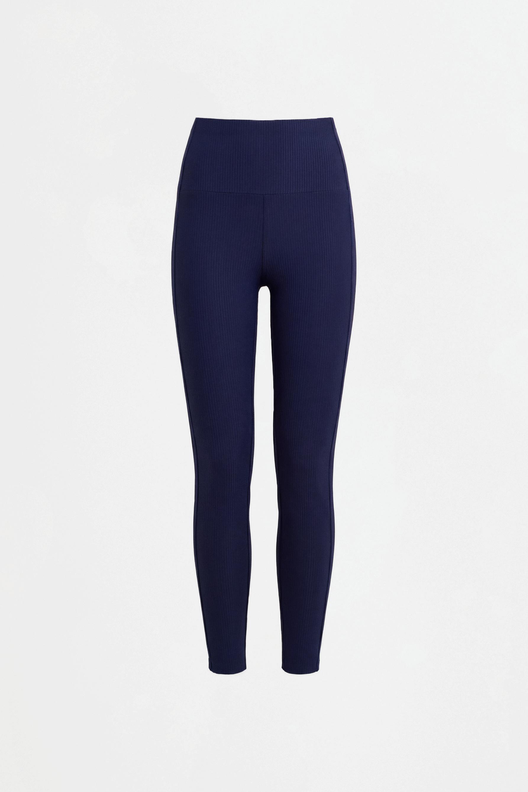 Ribbed sports leggings — DARK BLUE