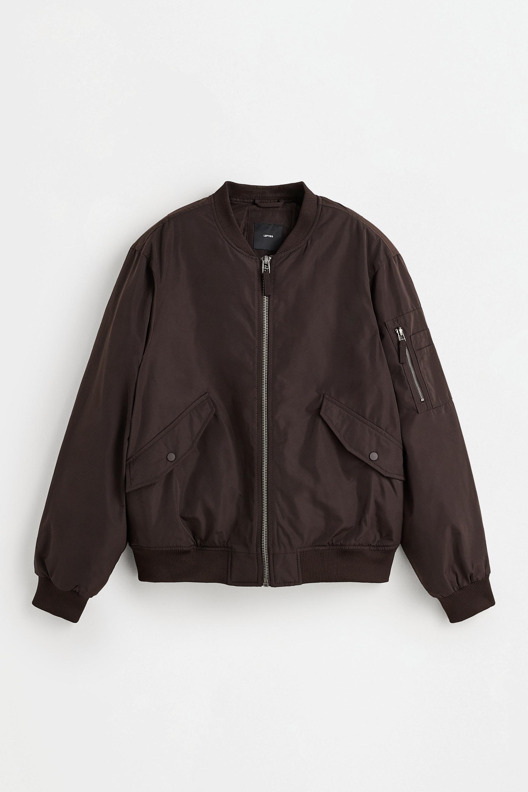 Quilted bomber jacket — CHOCOLATE