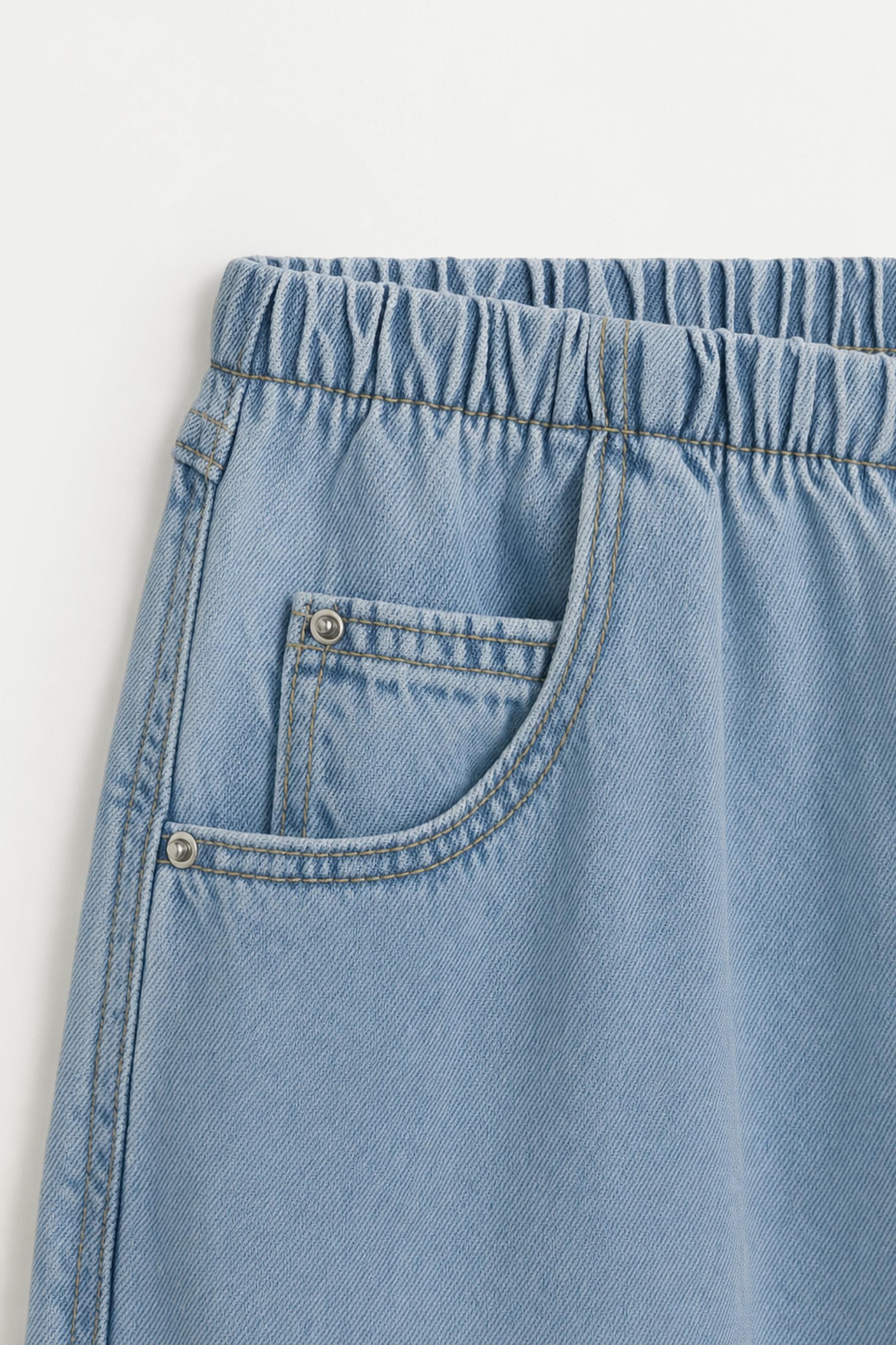 Wide-leg cargo jeans — PALE BLUE